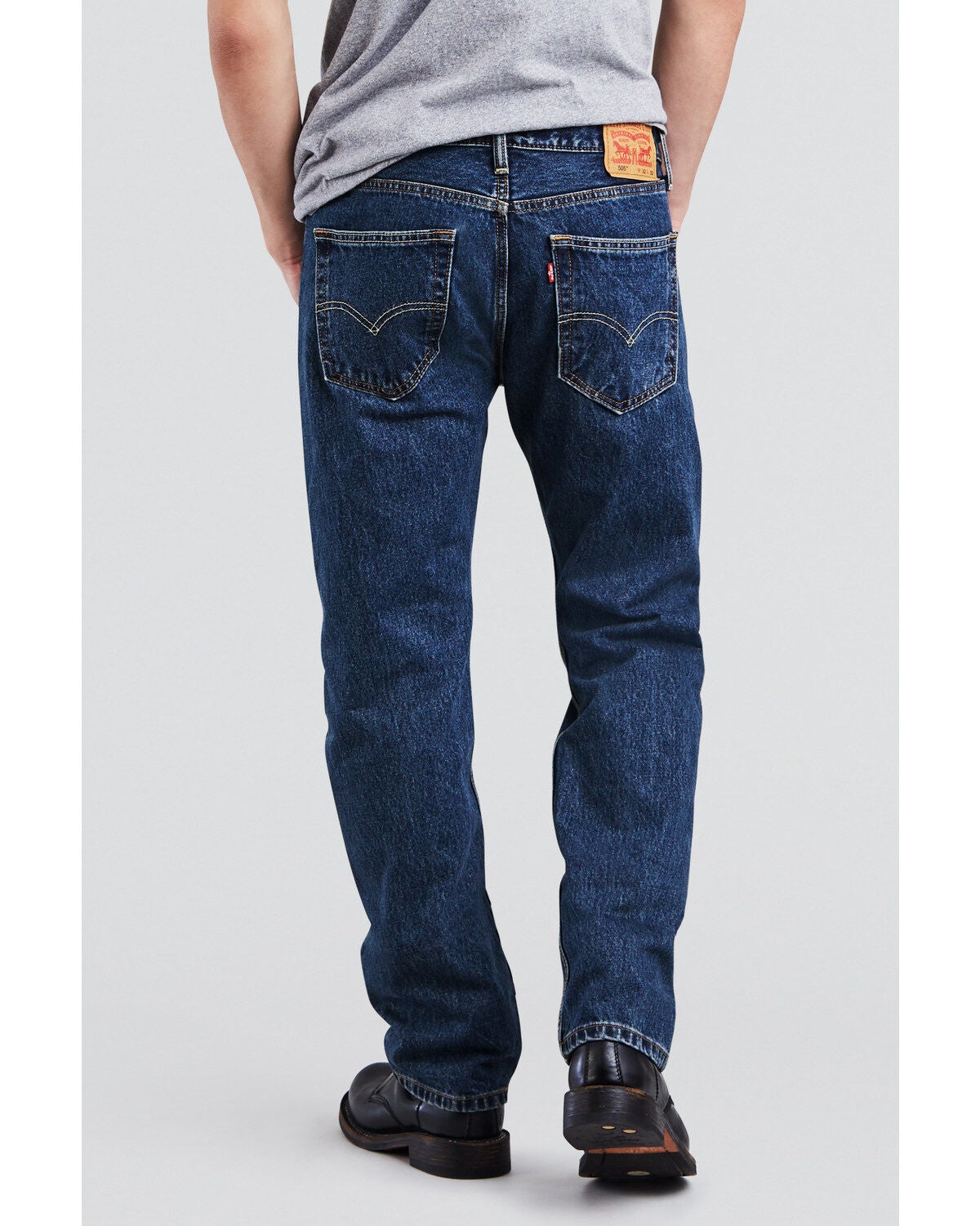 Men's Levis 505 Dark Stonewash Straight Fit Jeans