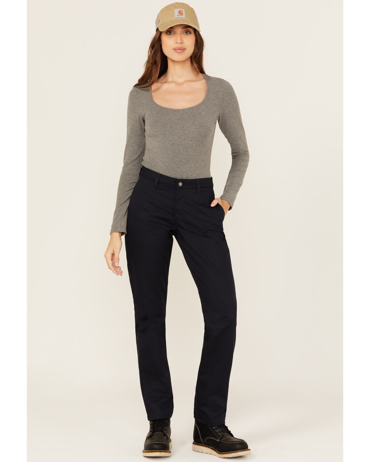 Women's Dickies Mid Rise Straight Stretch Twill Work Pants