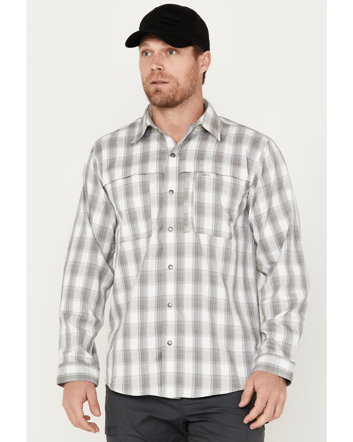 Men's Dickies Temp IQ Plaid Long Sleeve Western Snap Work Shirt