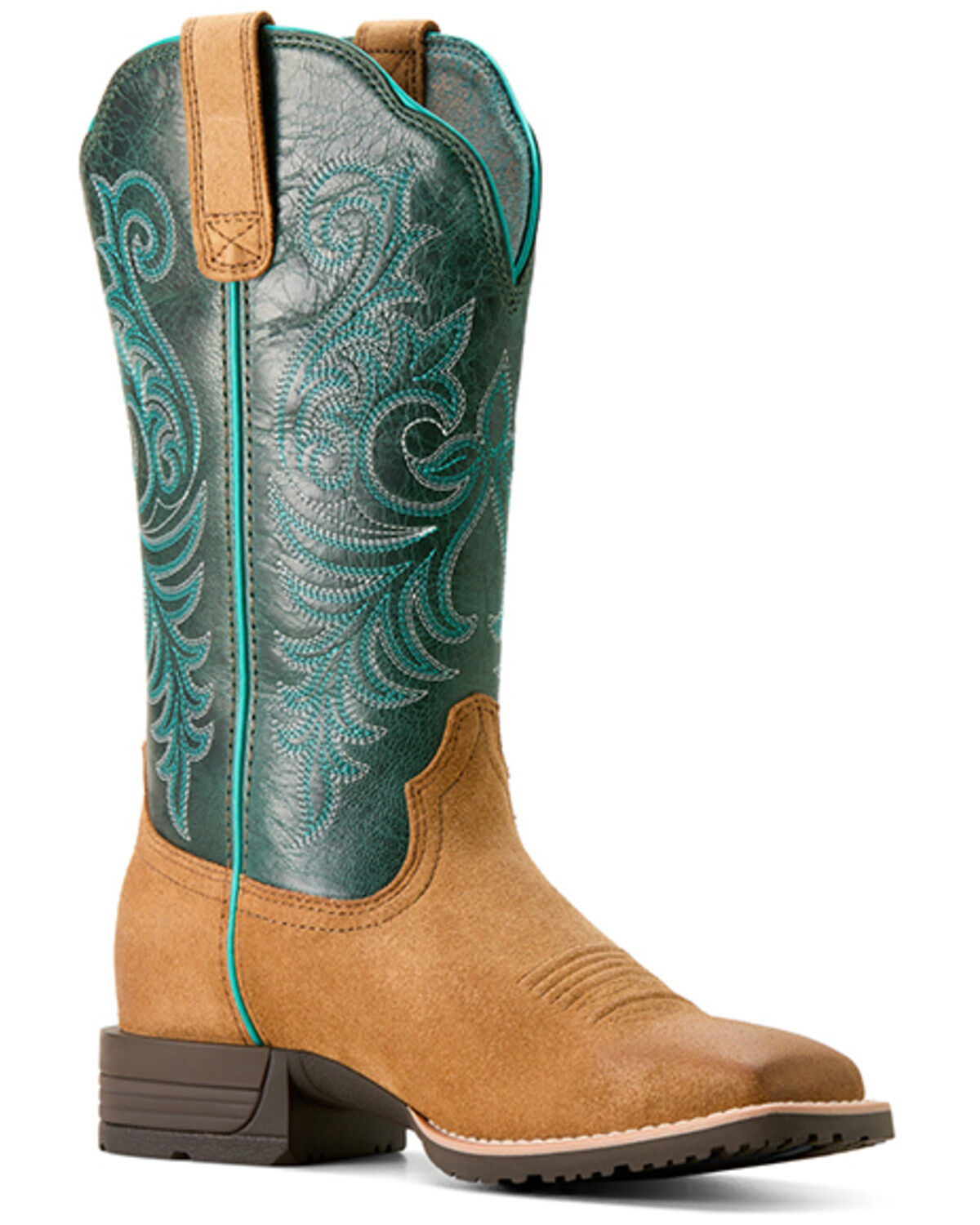 Women's Ariat Hybrid Ranch Time Roughout Performance Western Boots - B