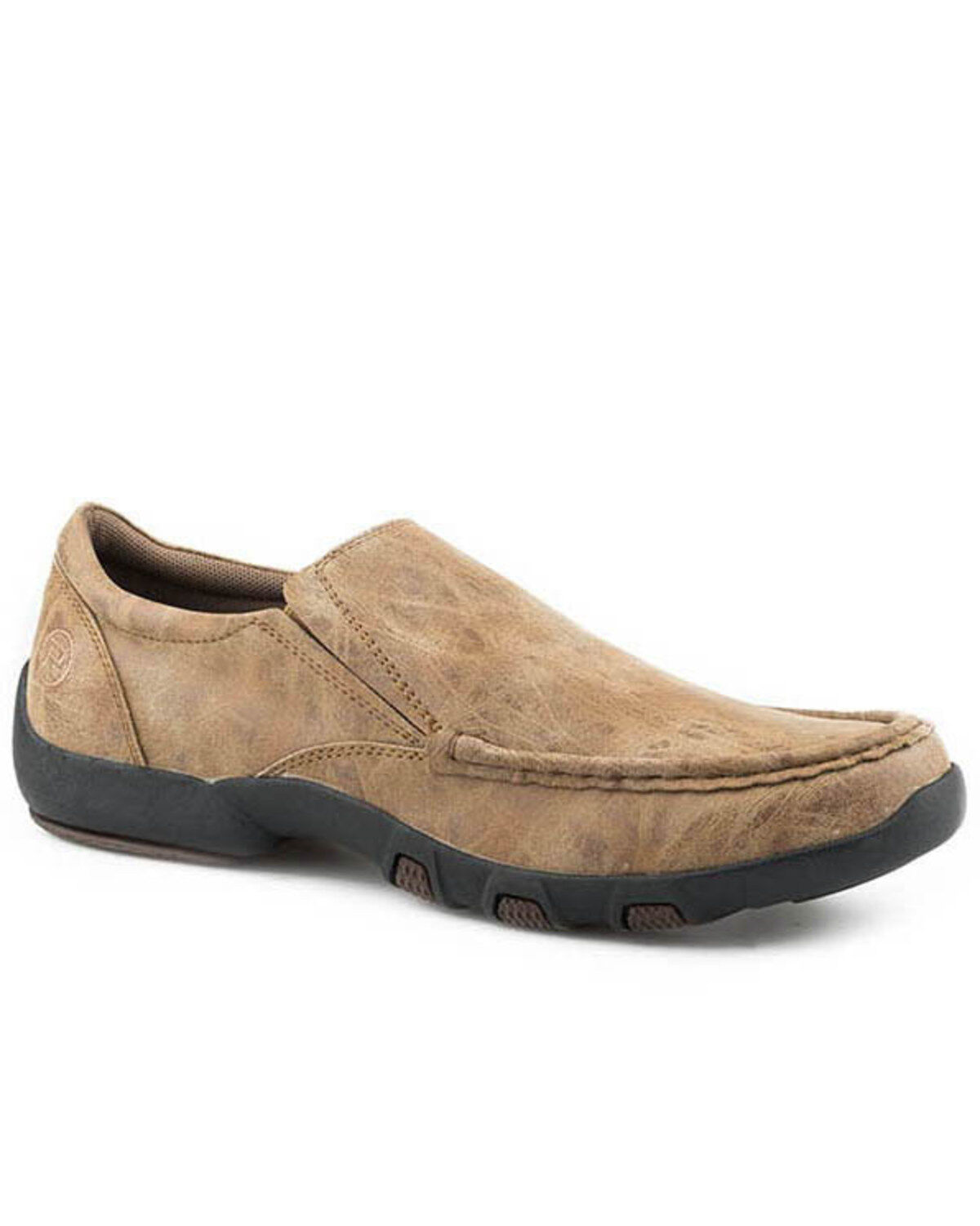 Men's Roper Faux Leather Brown Tumbled Shoes