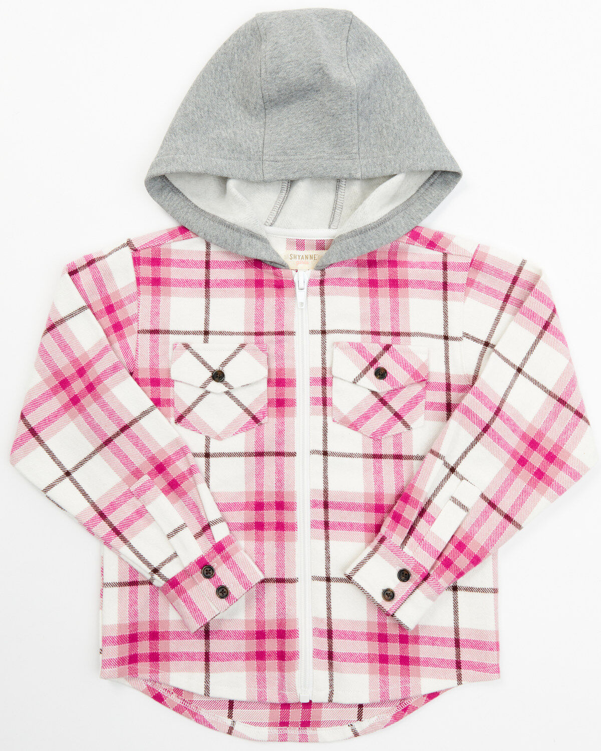 Girls' Shyanne Toddler Plaid Print Long Sleeve Flannel Shacket