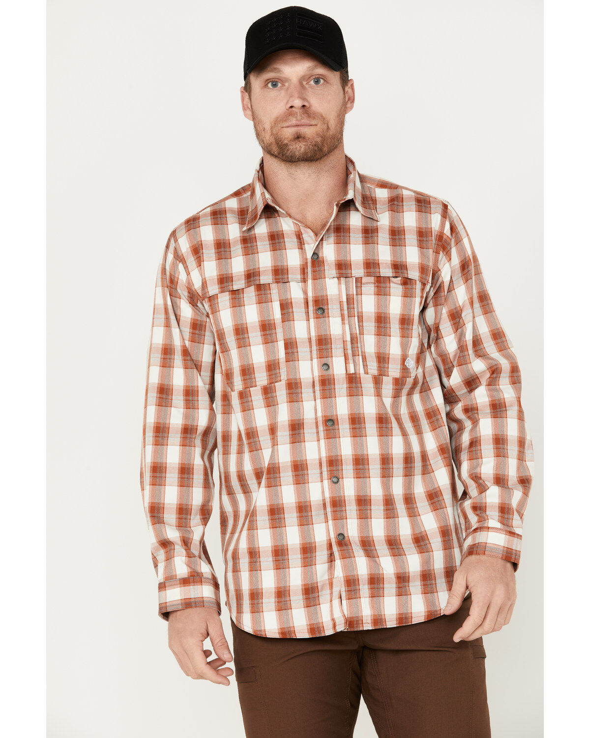 Men's Dickies Temp IQ Plaid Long Sleeve Western Snap Work Shirt