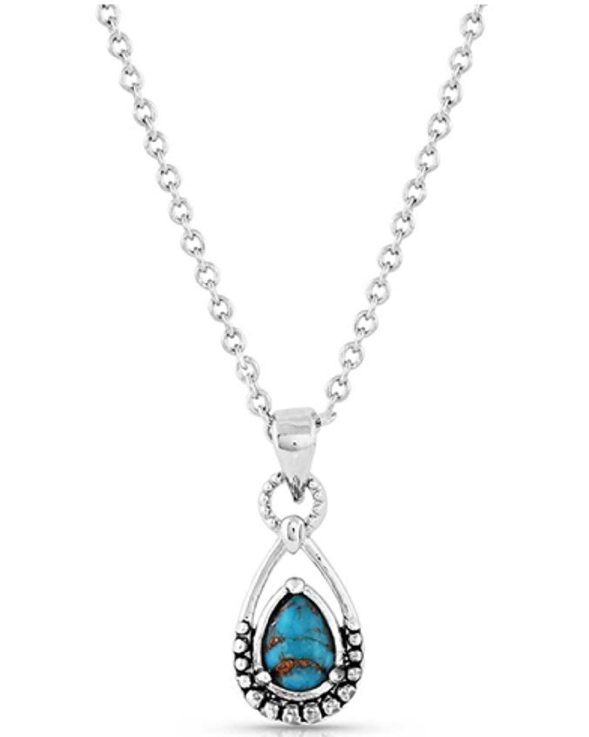 Women's Montana Silversmiths Oyster Turquoise Pendant Silver Necklace