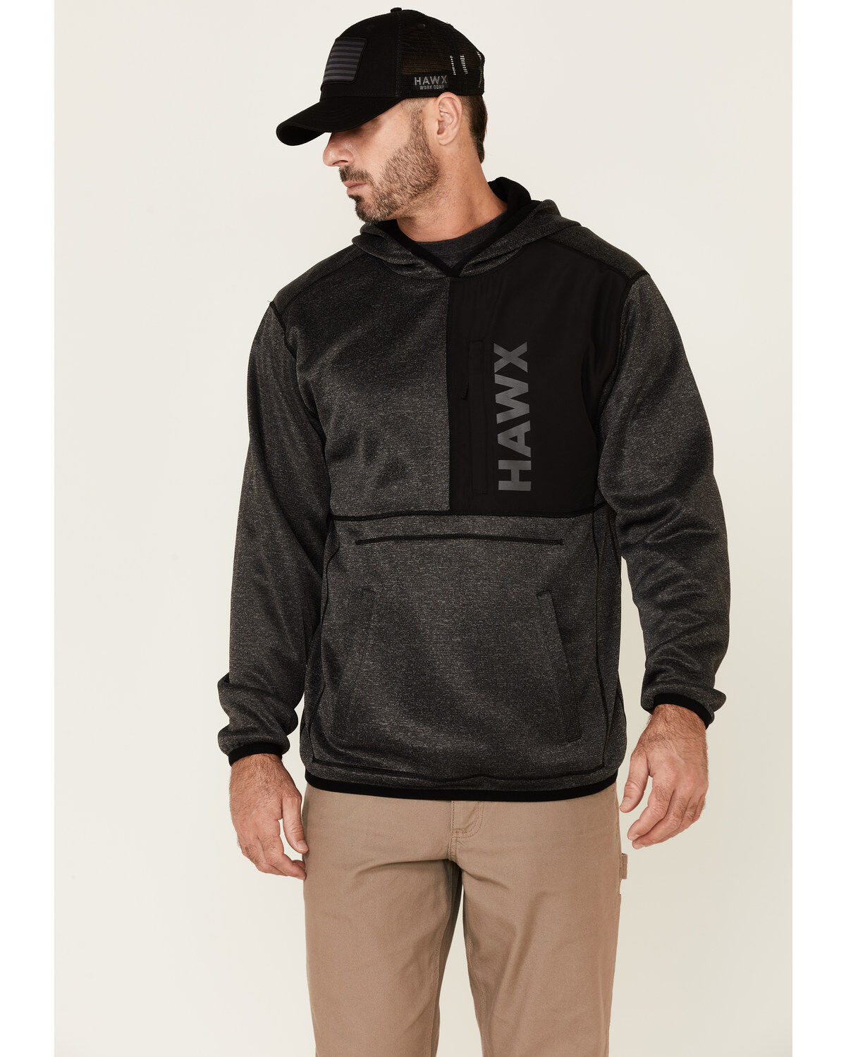Men's Hawx Solano Reversible Thermal Fleece-Lined Hooded Work Sweatshi