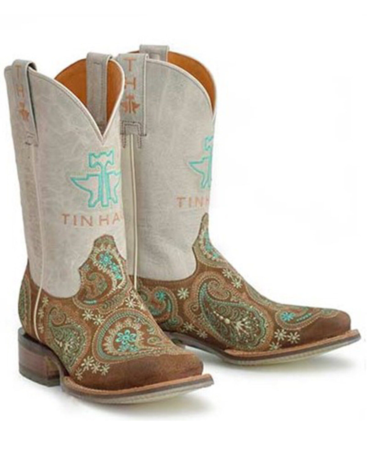 Women's Tin Haul Wild Rags Western Boots - Broad Square Toe