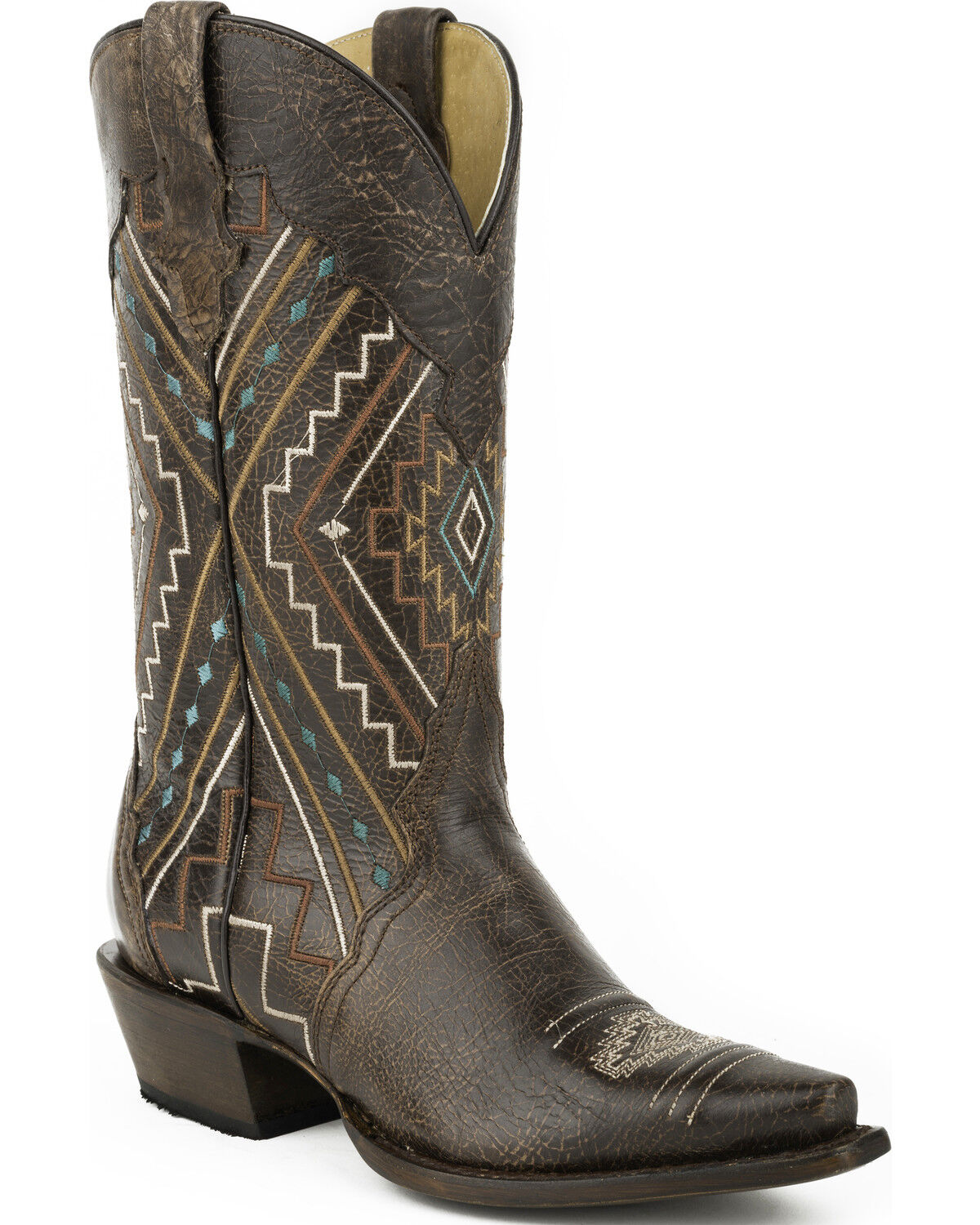 Women's Roper Neon Southwestern Sanded Western Boots - Snip Toe
