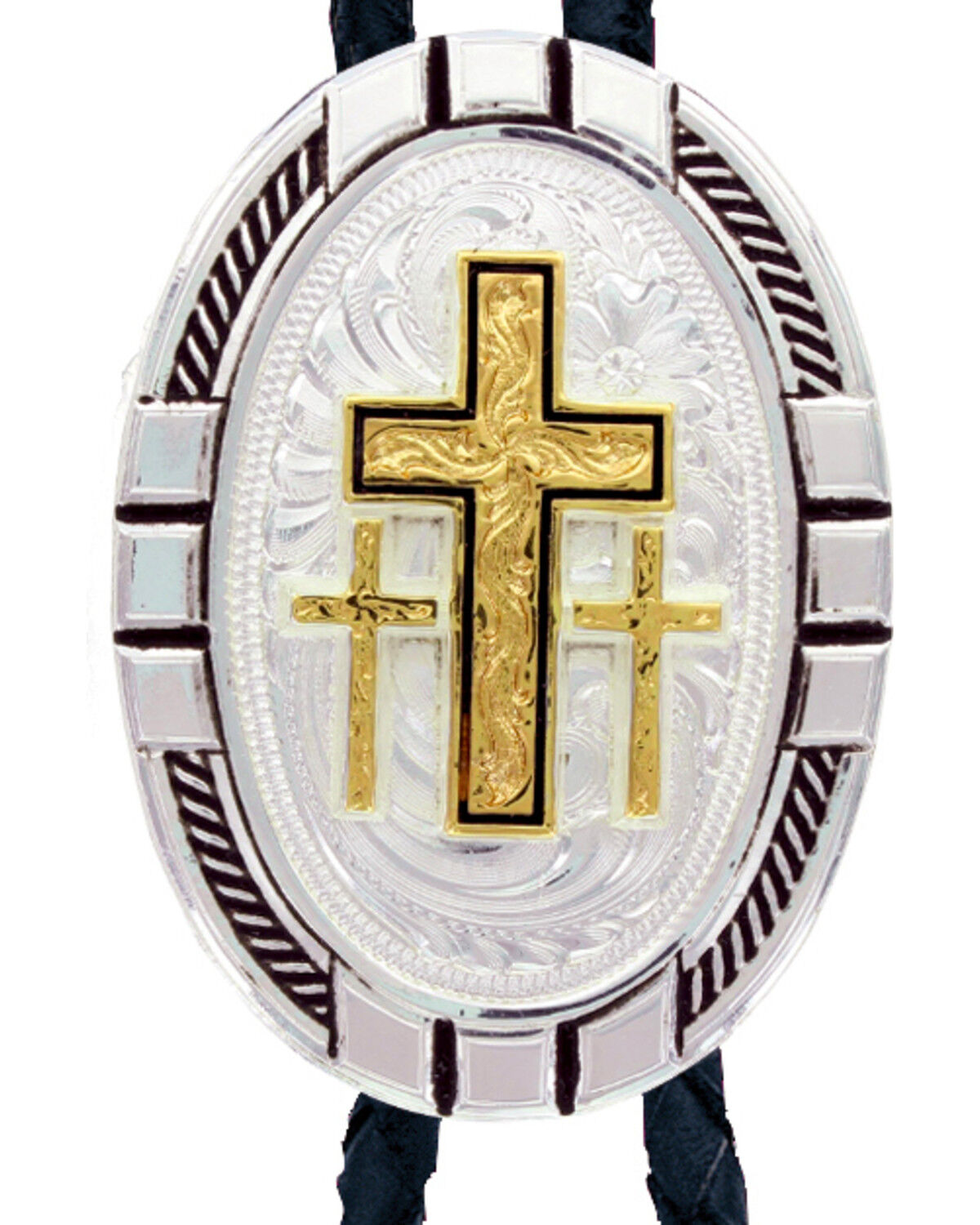 Montana Silversmiths New Traditions Four Directions Cross Bolo Tie