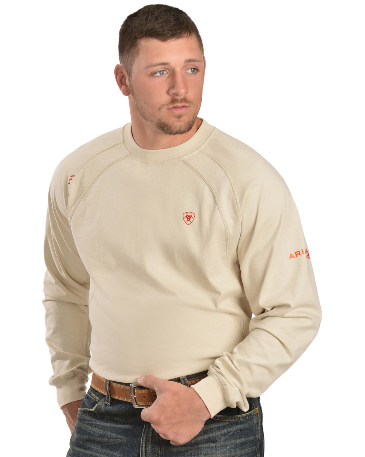 Men's Ariat FR Workwear Crew Long Sleeve Work T-Shirt - Big & Tall