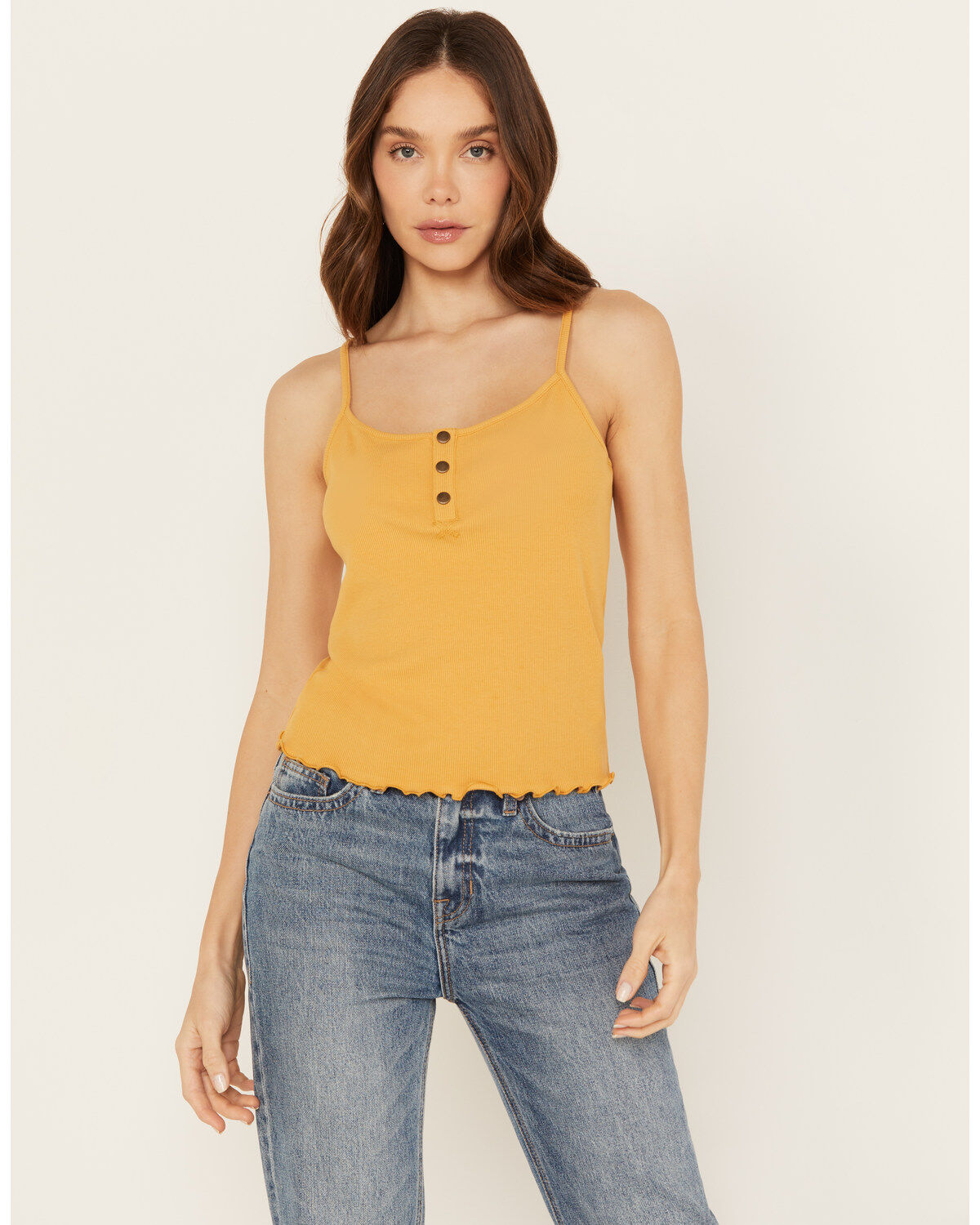 Women's Cleo + Wolf Rib Knit Henley Tank