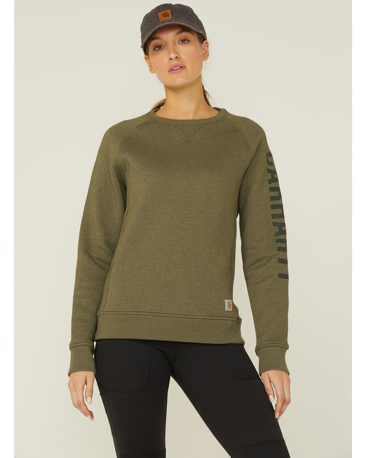 Women's Carhartt Solid Block Logo Midweight Relaxed Pullover Sweatshir