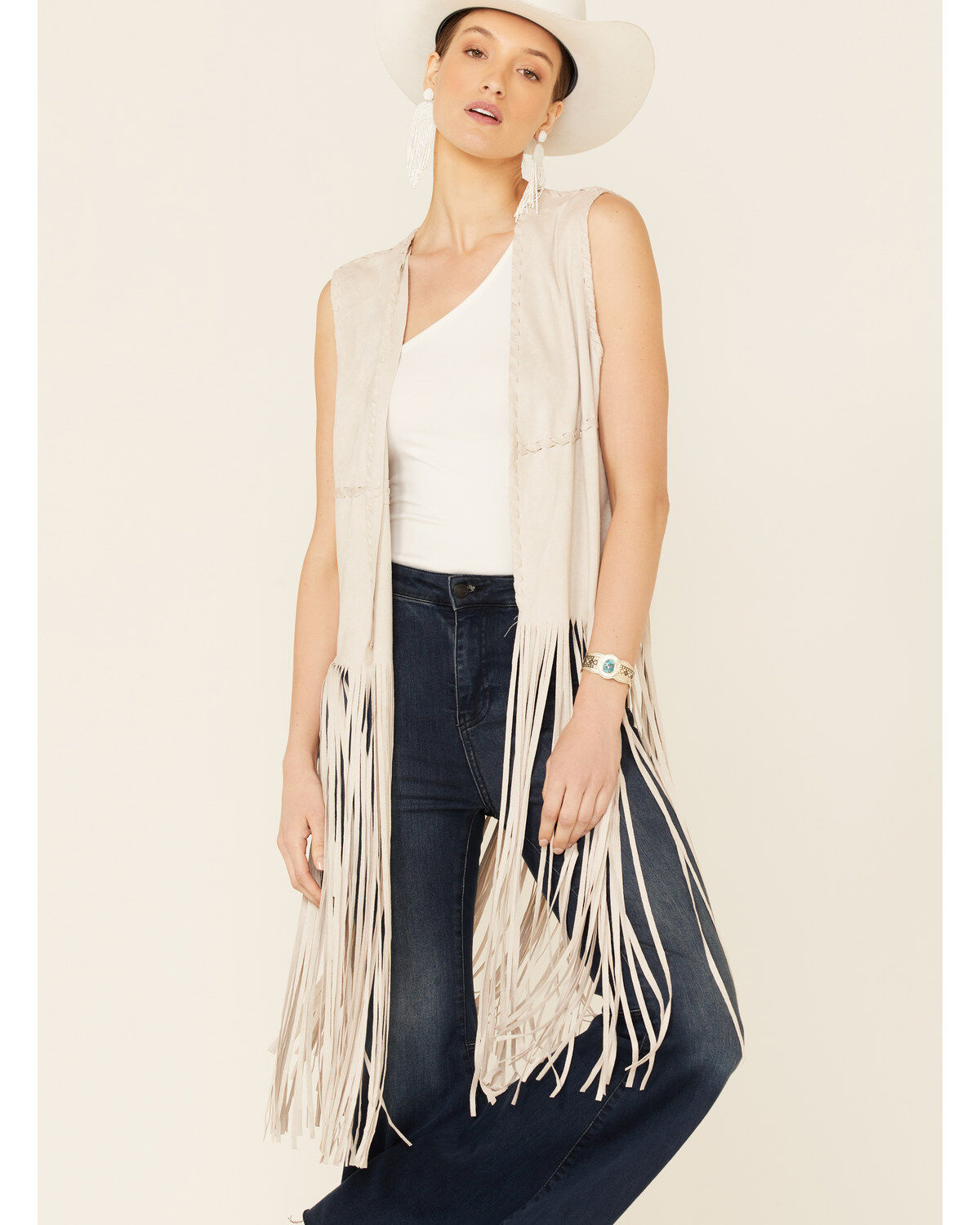 Women's Fornia Fringe Faux Suede Vest