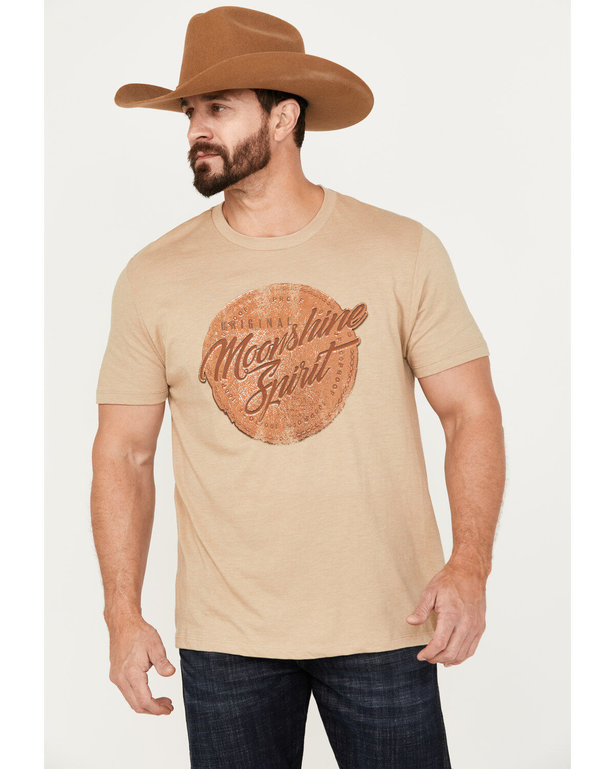 Men's Moonshine Spirit Label Maker Short Sleeve Graphic T-Shirt