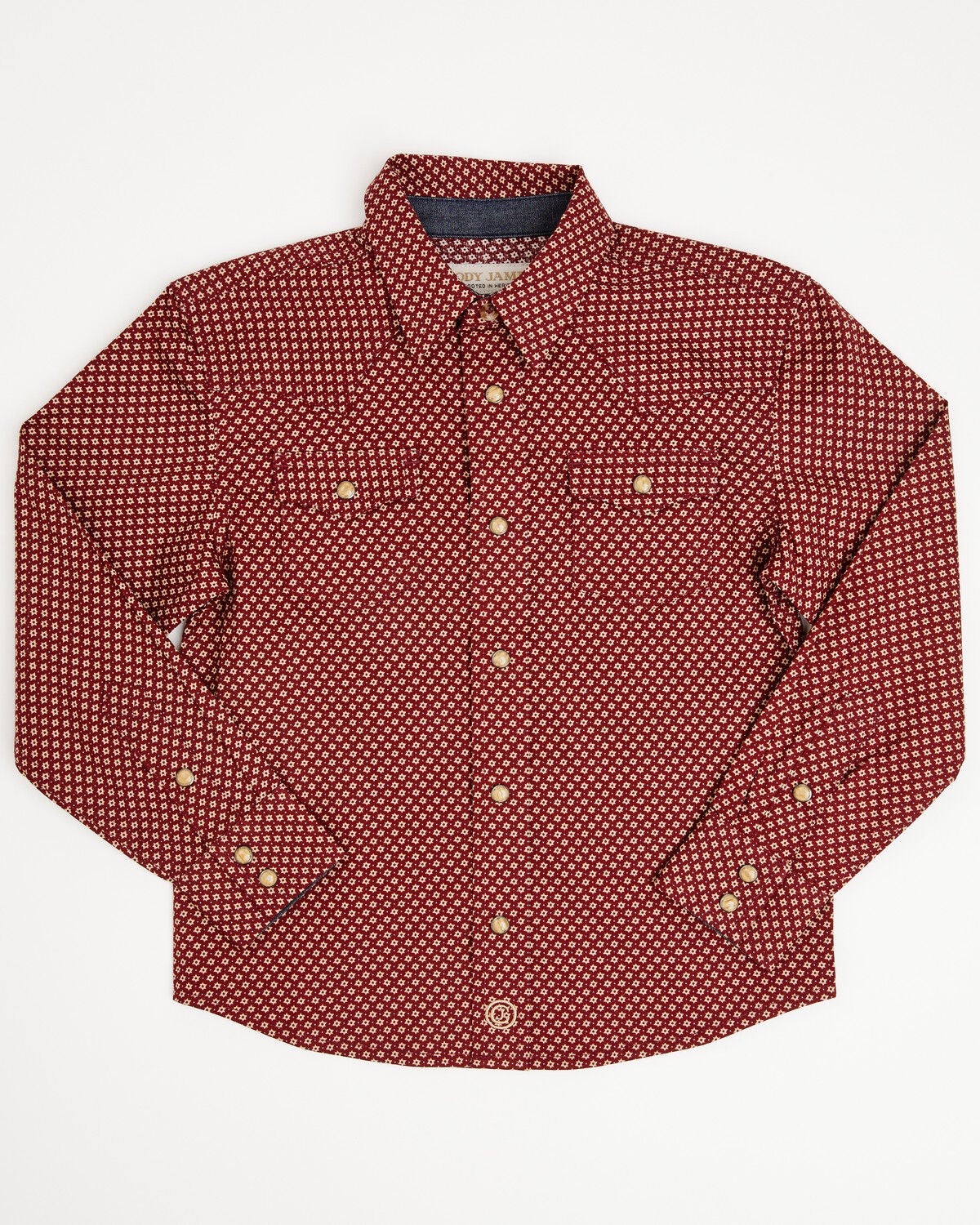 Boys' Cody James Toddler NFR Geo Print Long Sleeve Snap Stretch Wester