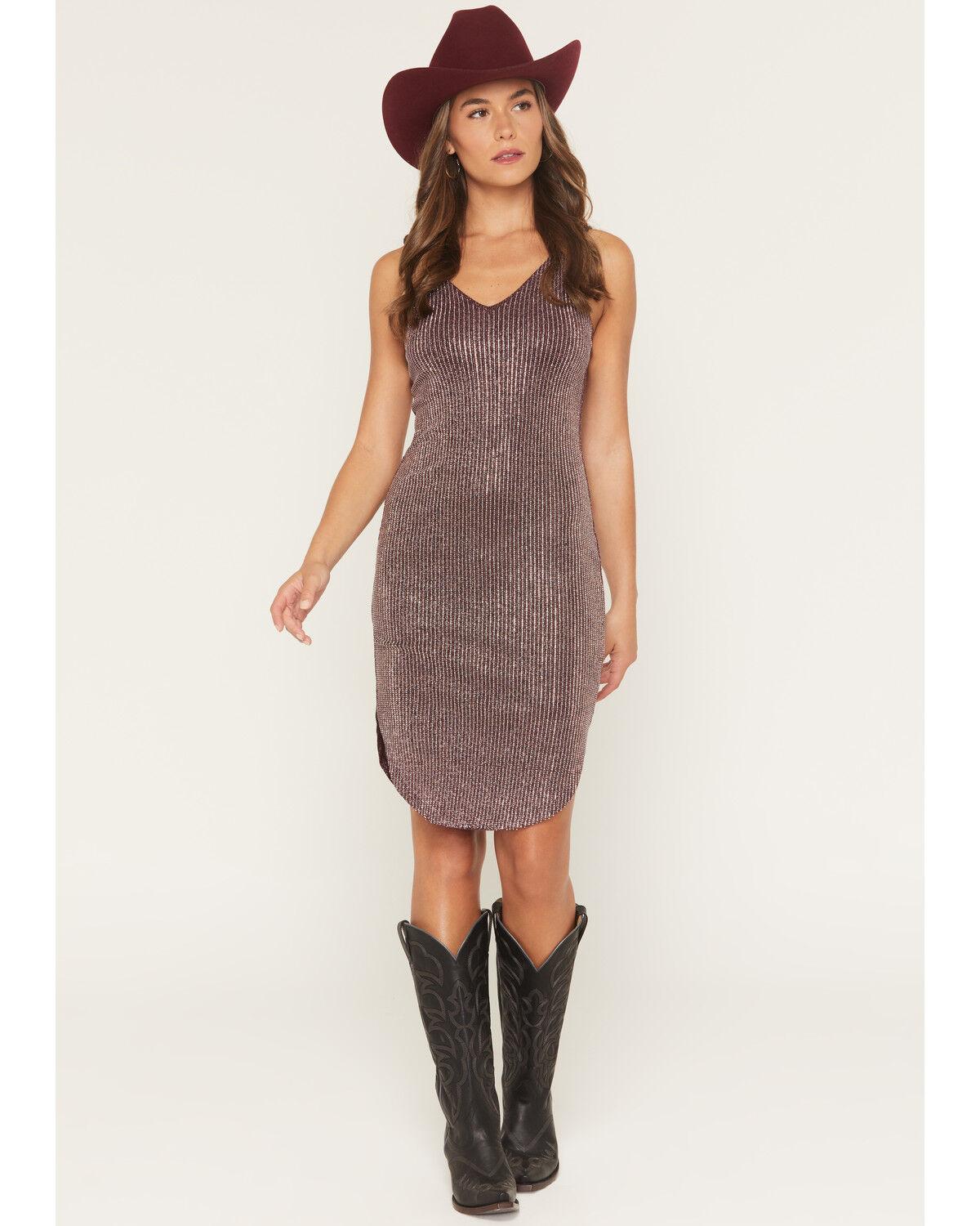 Women's Miss Me Rhinestone Knotted Sleeveless Midi Dress