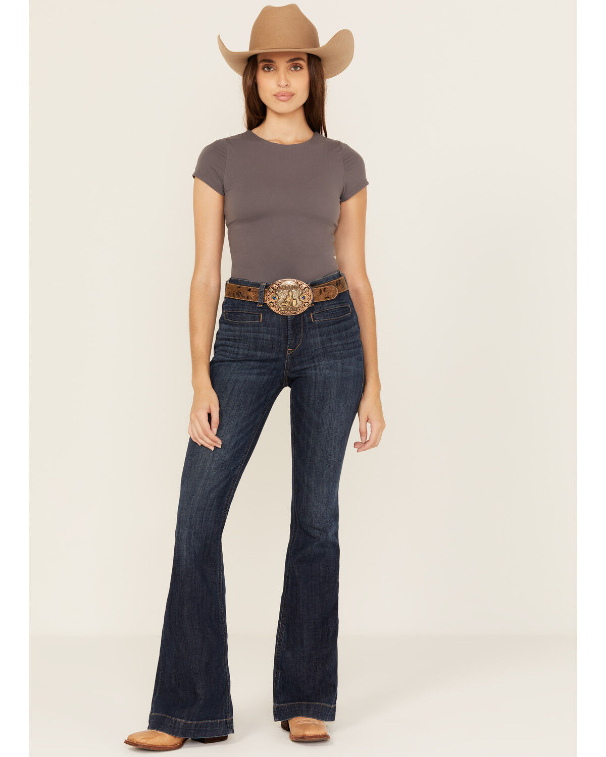 Women's Ariat Alex Dark Wash High Rise Flare Stretch Denim Jeans