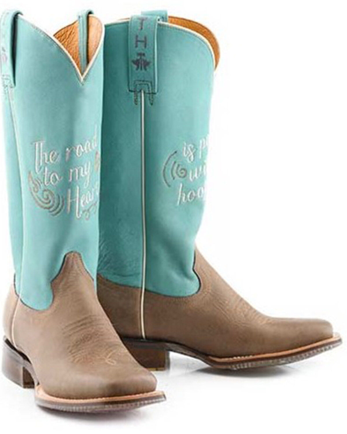Women's Tin Haul A Cowgirls Motto Western Boots - Broad Square Toe