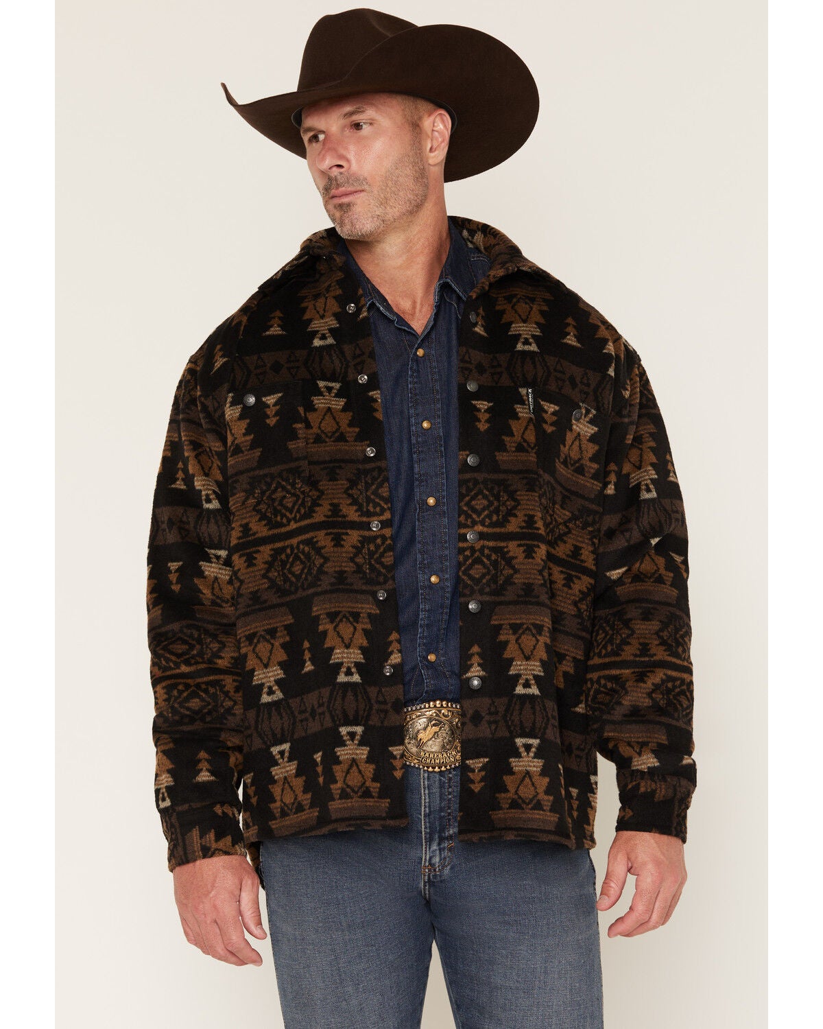 Men's Outback Trading Co Hudson Southwestern Print Snap Shirt Jacket