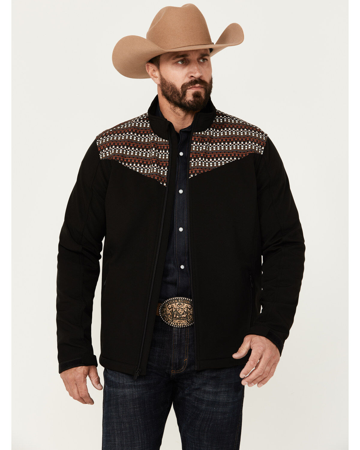 Men's RANK 45 Geo Print Yoke Softshell Jacket