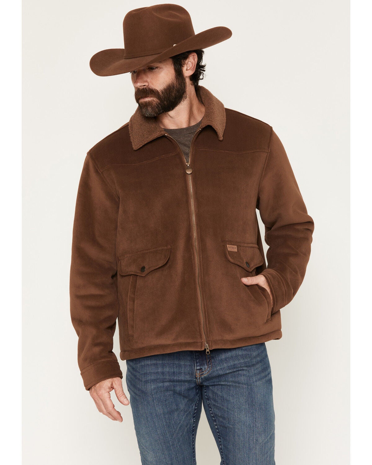 Men's Outback Trading Co Sherpa Quilt Lined Cedar Jacket
