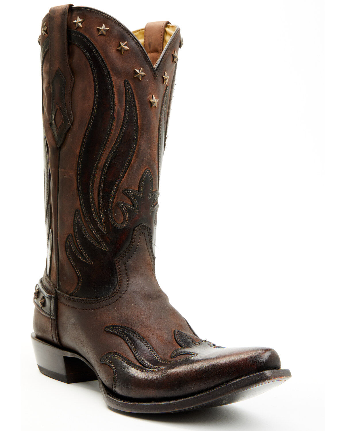 Men's Corral Embellished Overlay Western Boots - Snip Toe