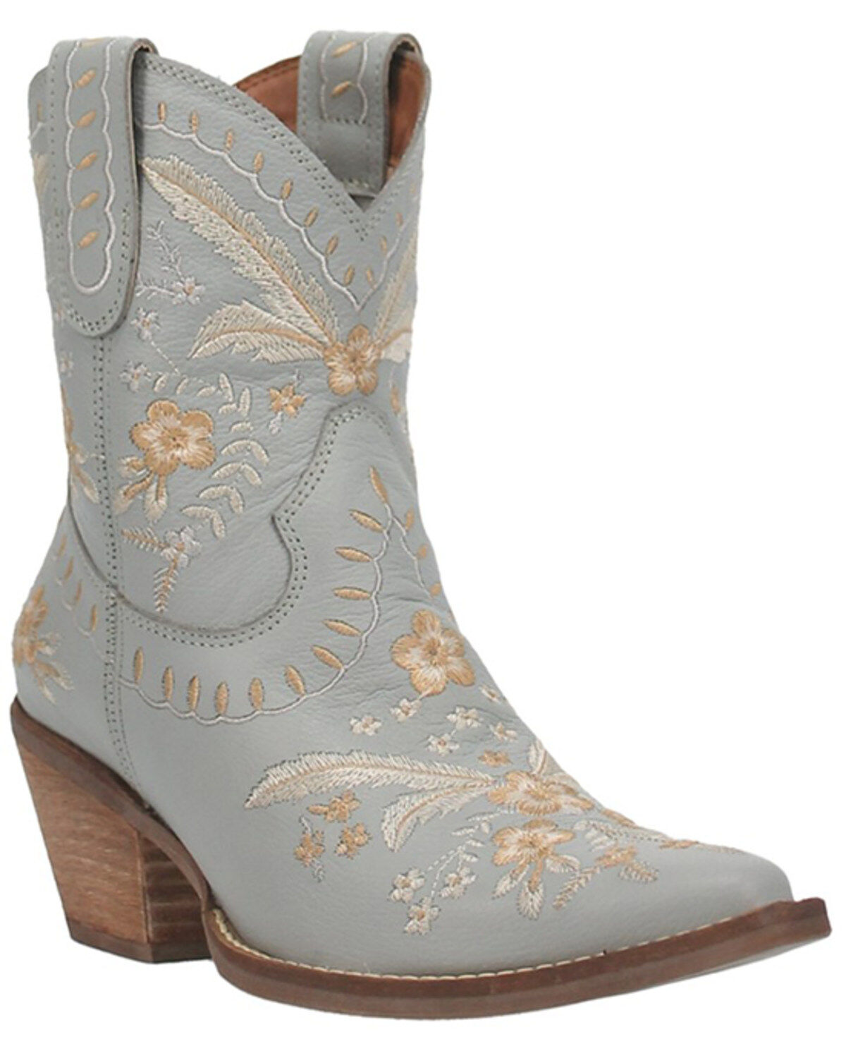 Women's Dingo Primrose Embroidered Leather Western Fashion Booties - S