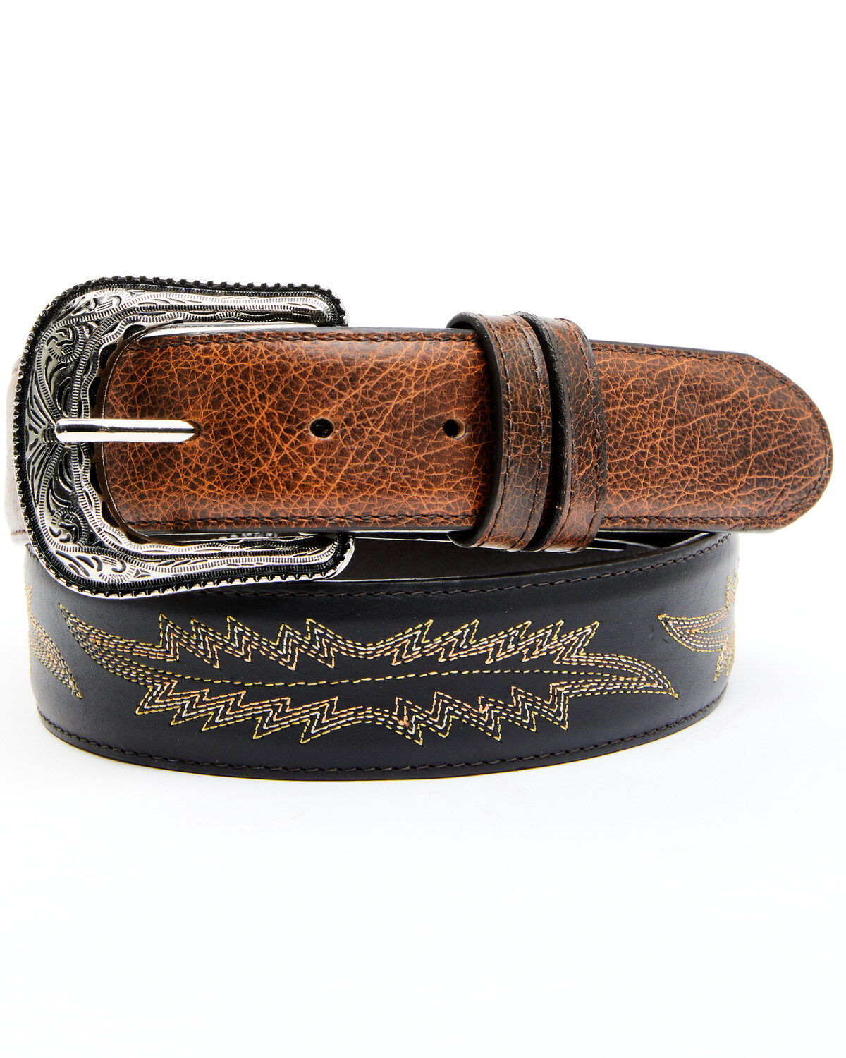 Men's Cody James Two-Tone Brown Buck Western Belt