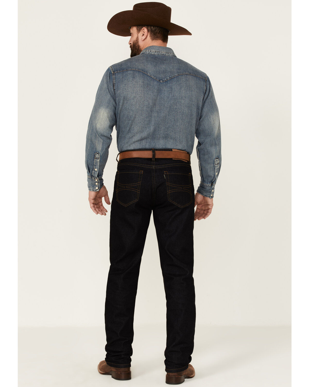 Men's Double Barrel Hooey by Rock & Roll Denim Dark Wash Relaxed Stack