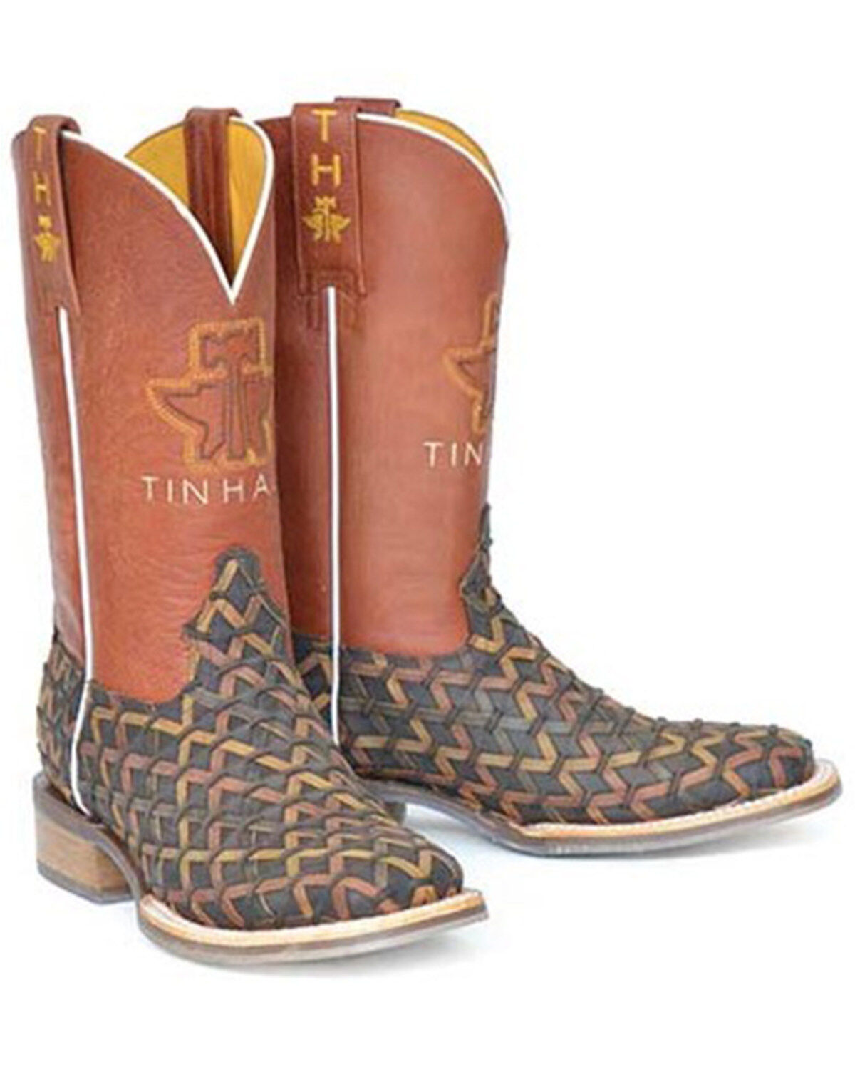 Women's Tin Haul Weaving Time Western Boots - Broad Square Toe