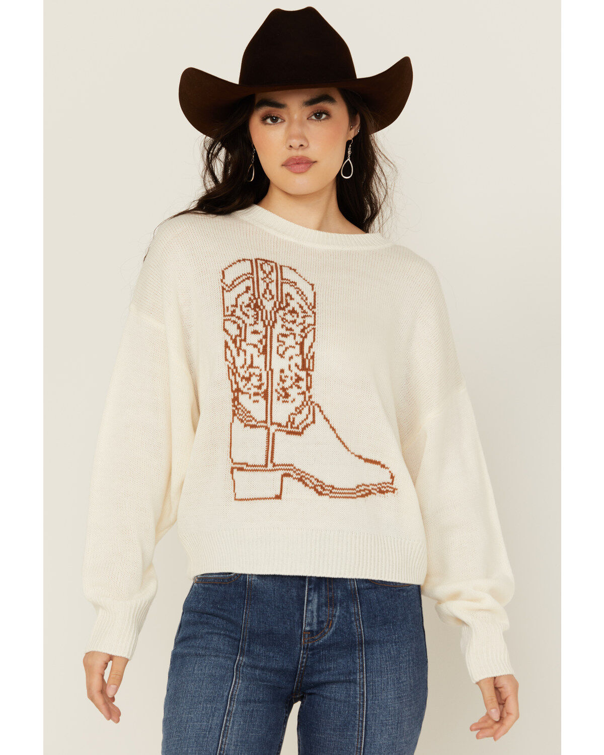 Women's Wrangler Retro Embroidered Boot Sweater