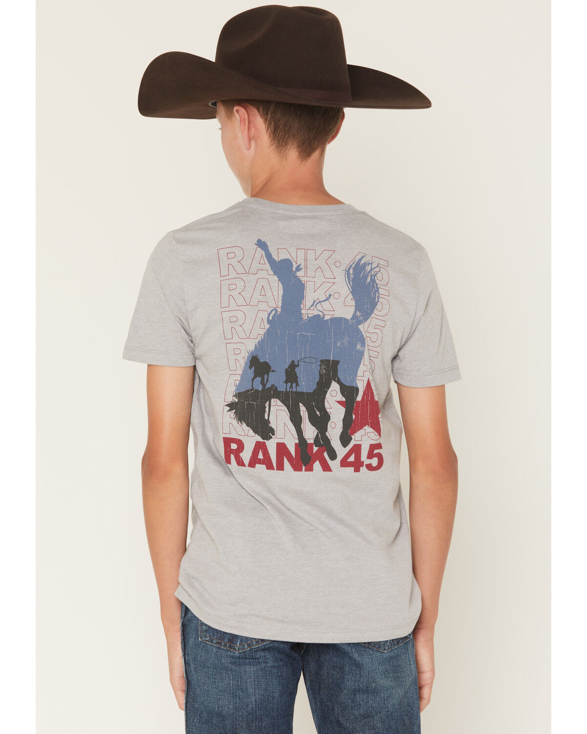 Boys' RANK 45 Americana Cowboy Logo Short Sleeve Graphic T-Shirt