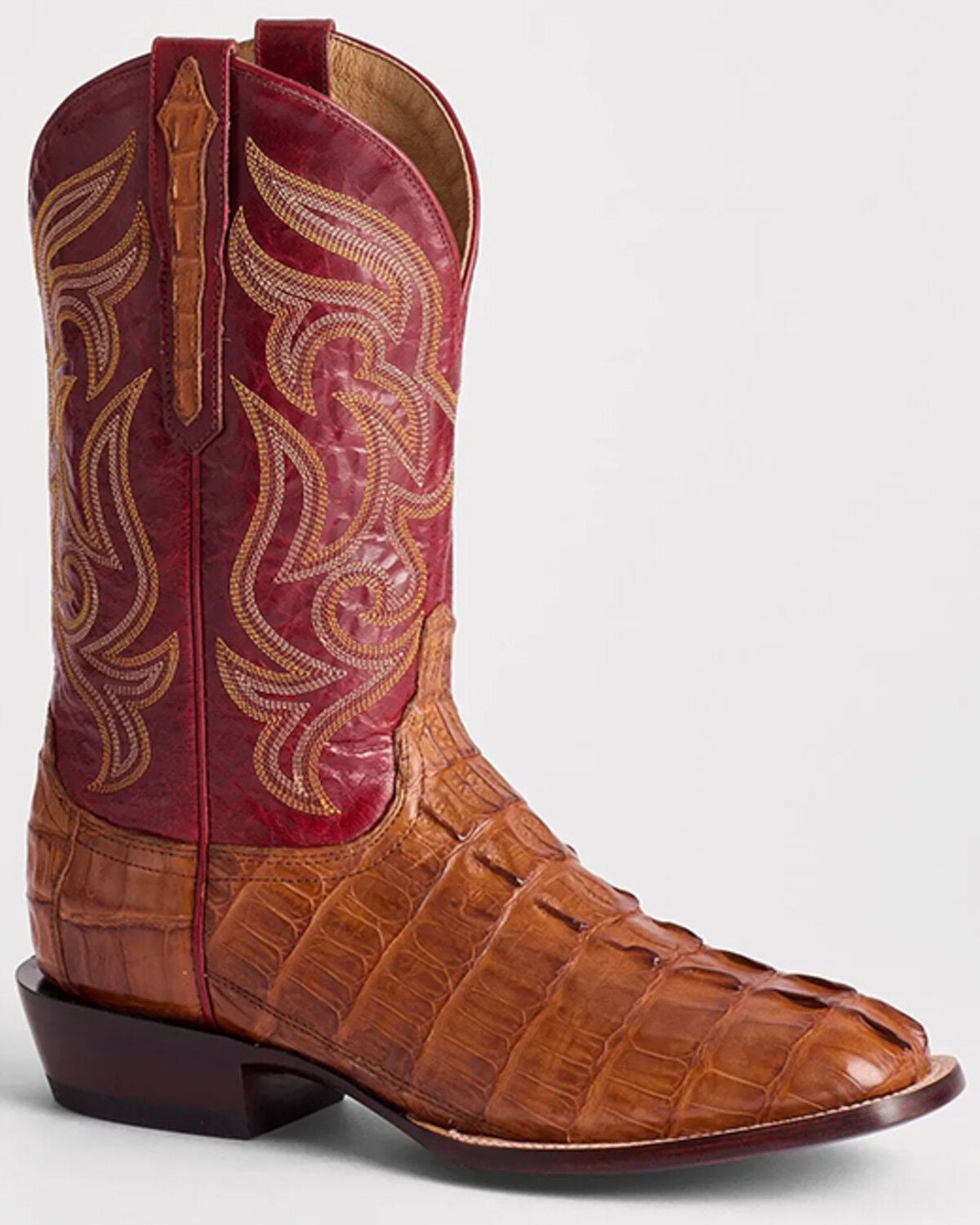Men's Lucchese Hendrik Exotic Caiman Western Boots - Broad Square Toe