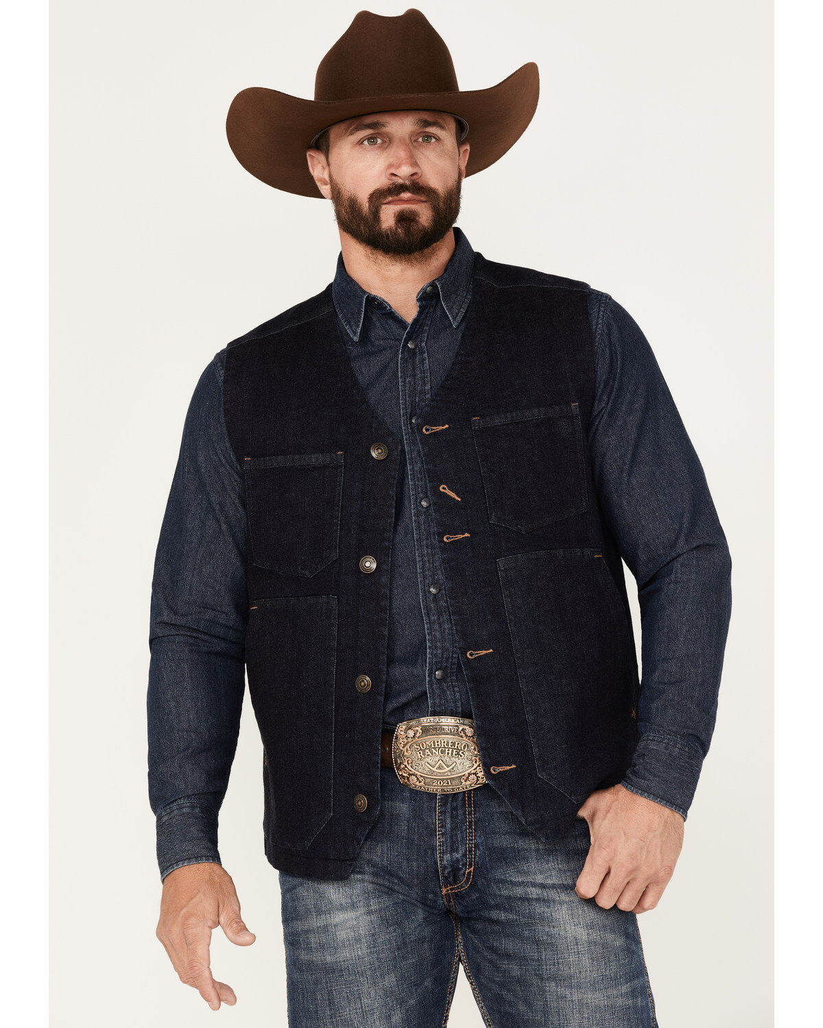 Men's Blue Ranchwear Duck Vest
