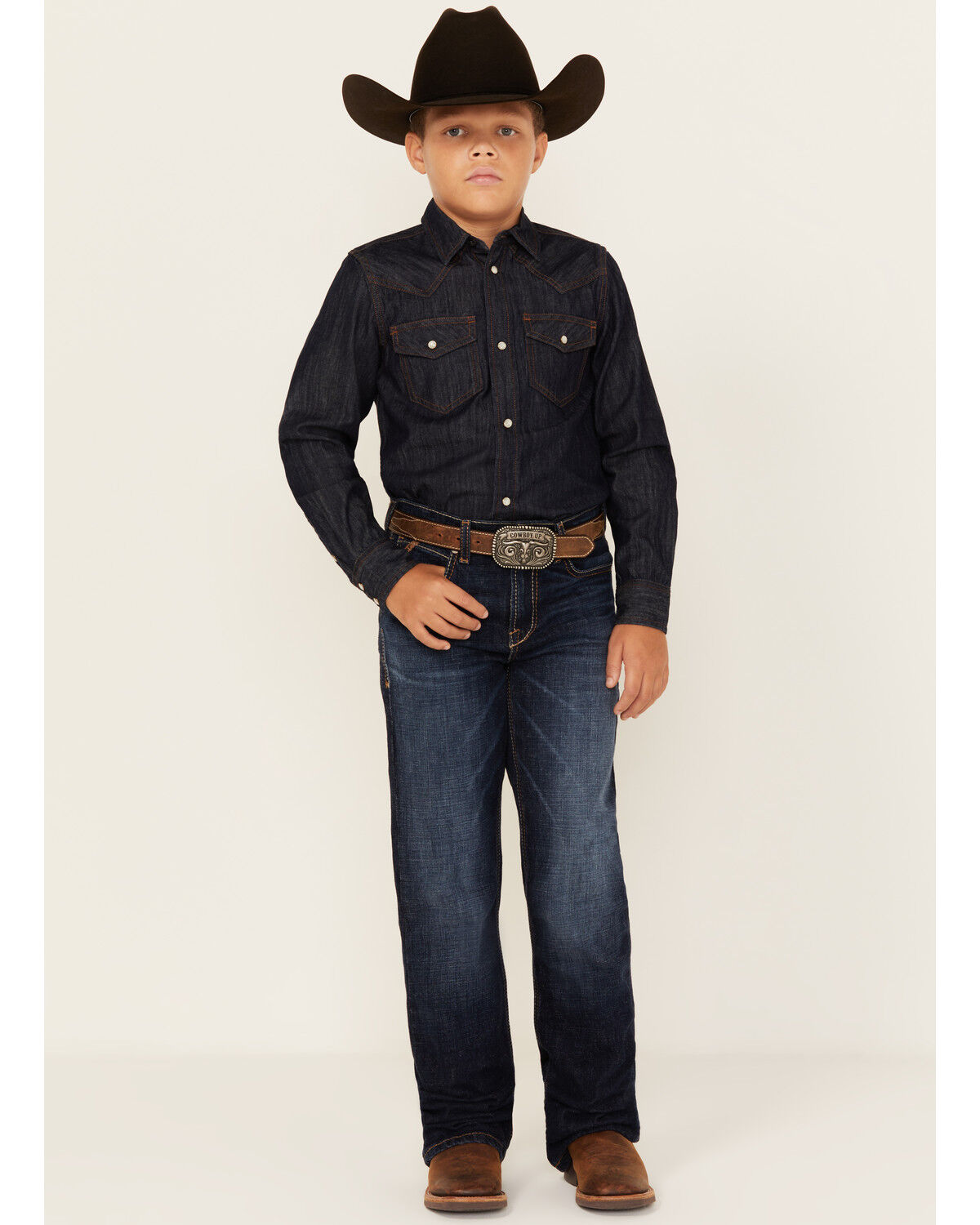 Boys' Ariat B4 Relaxed Bootcut Stretch Denim Jeans
