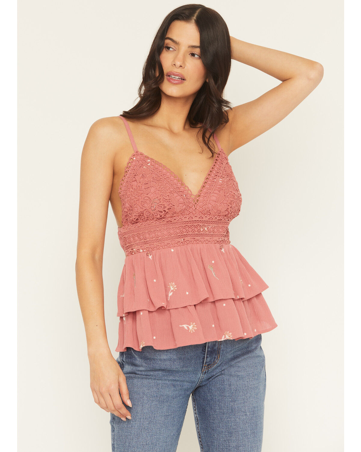 Women's A.T.A.P Crochet Embroidered Tank Top