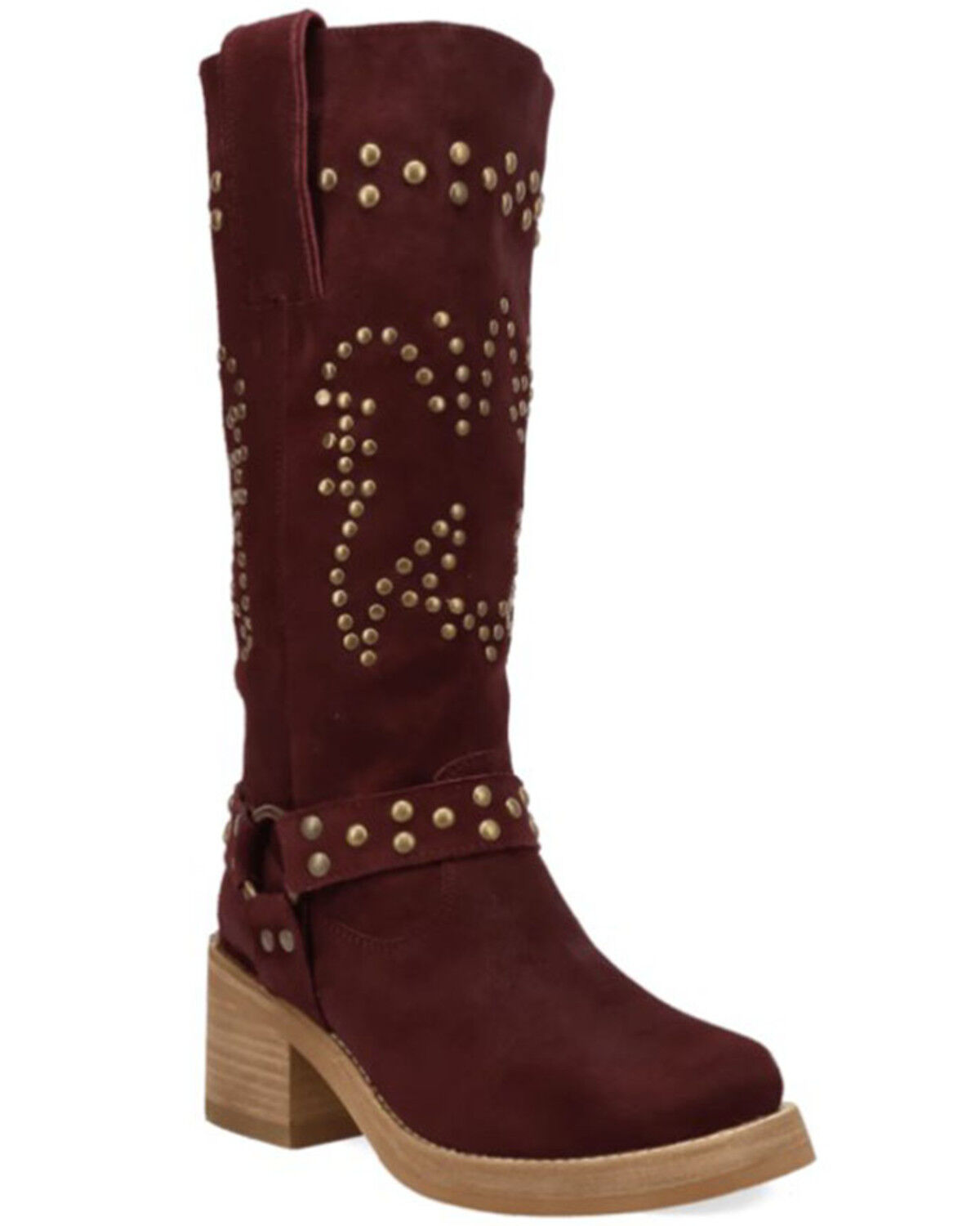The product is a women's boot that is specifically described as burgundy, matching the keyword perfectly.