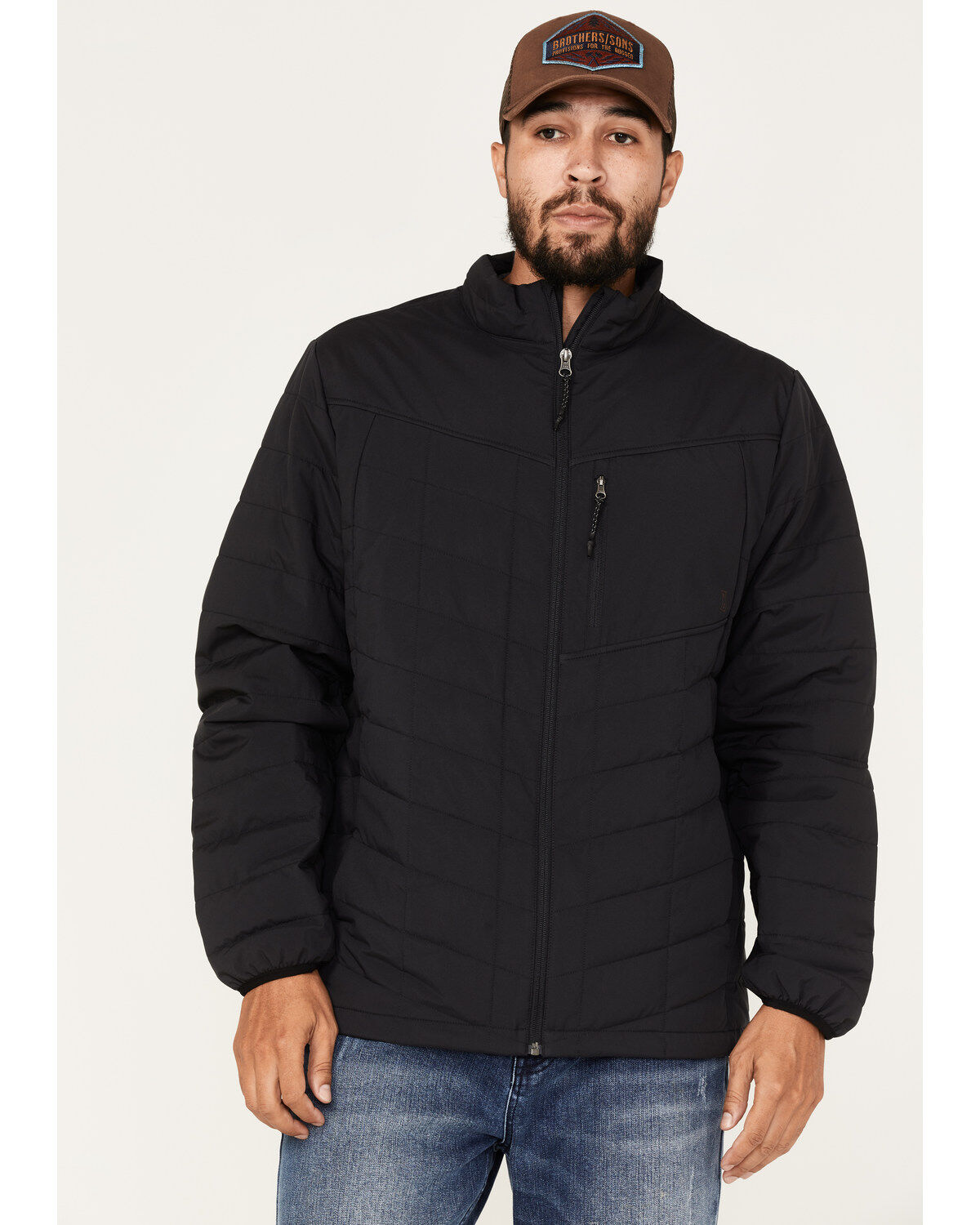 Men's Brothers and Sons Performance Lightweight Puffer Packable Jacket
