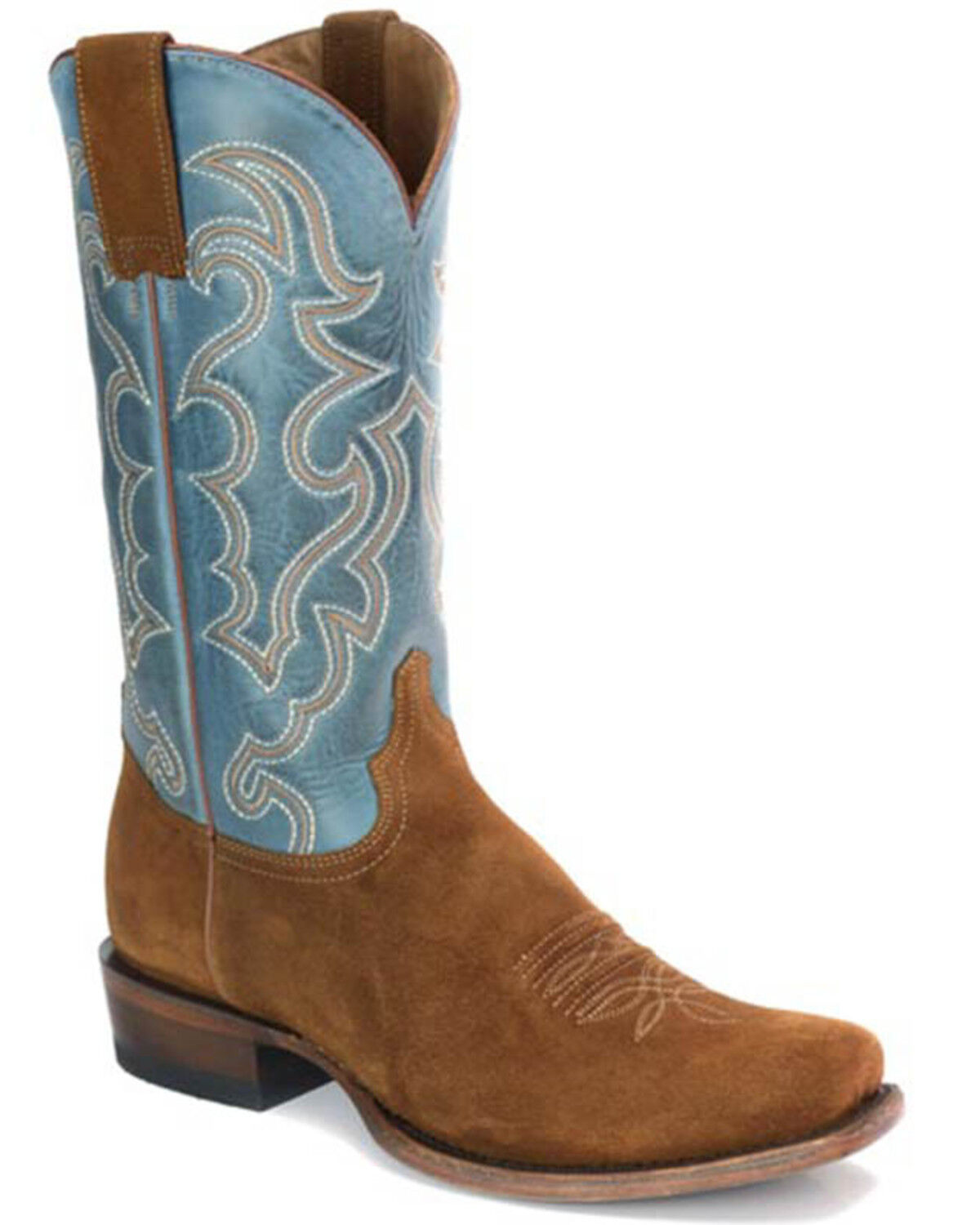 Men's Stetson Western Suede Tall Western Boots - Square Toe