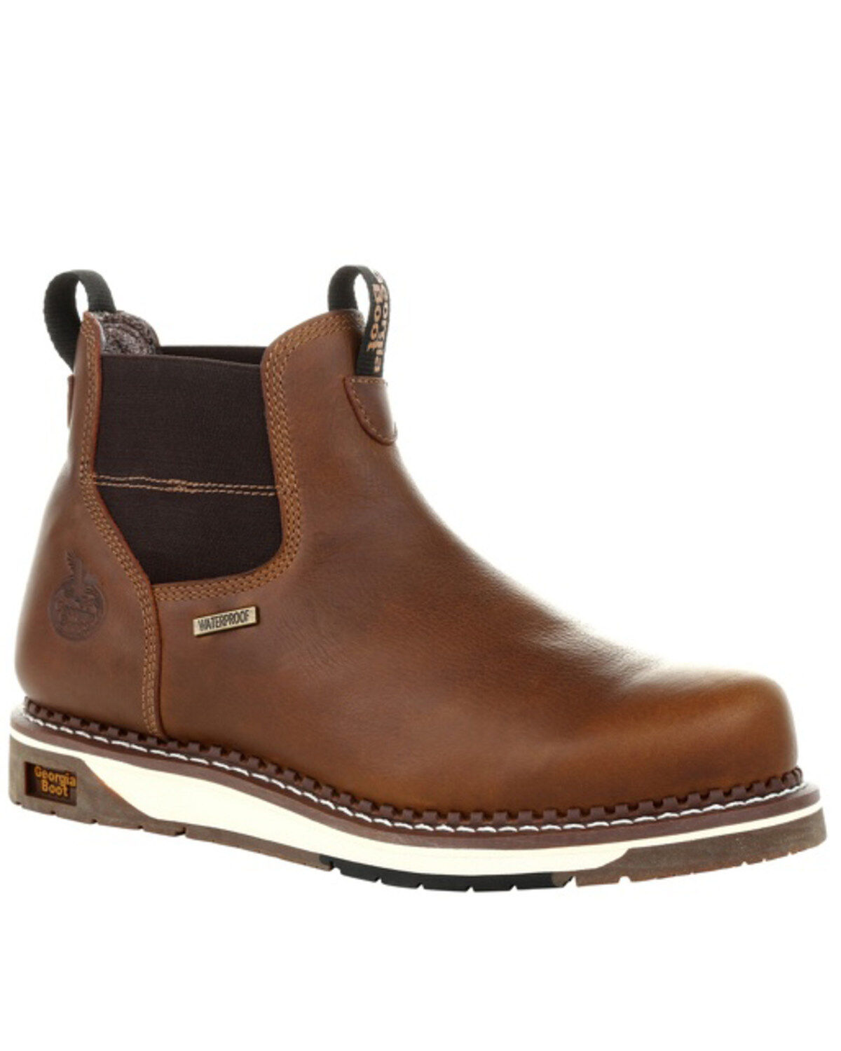 Men's Georgia Boot Waterproof Chelsea Work Boots - Steel Toe