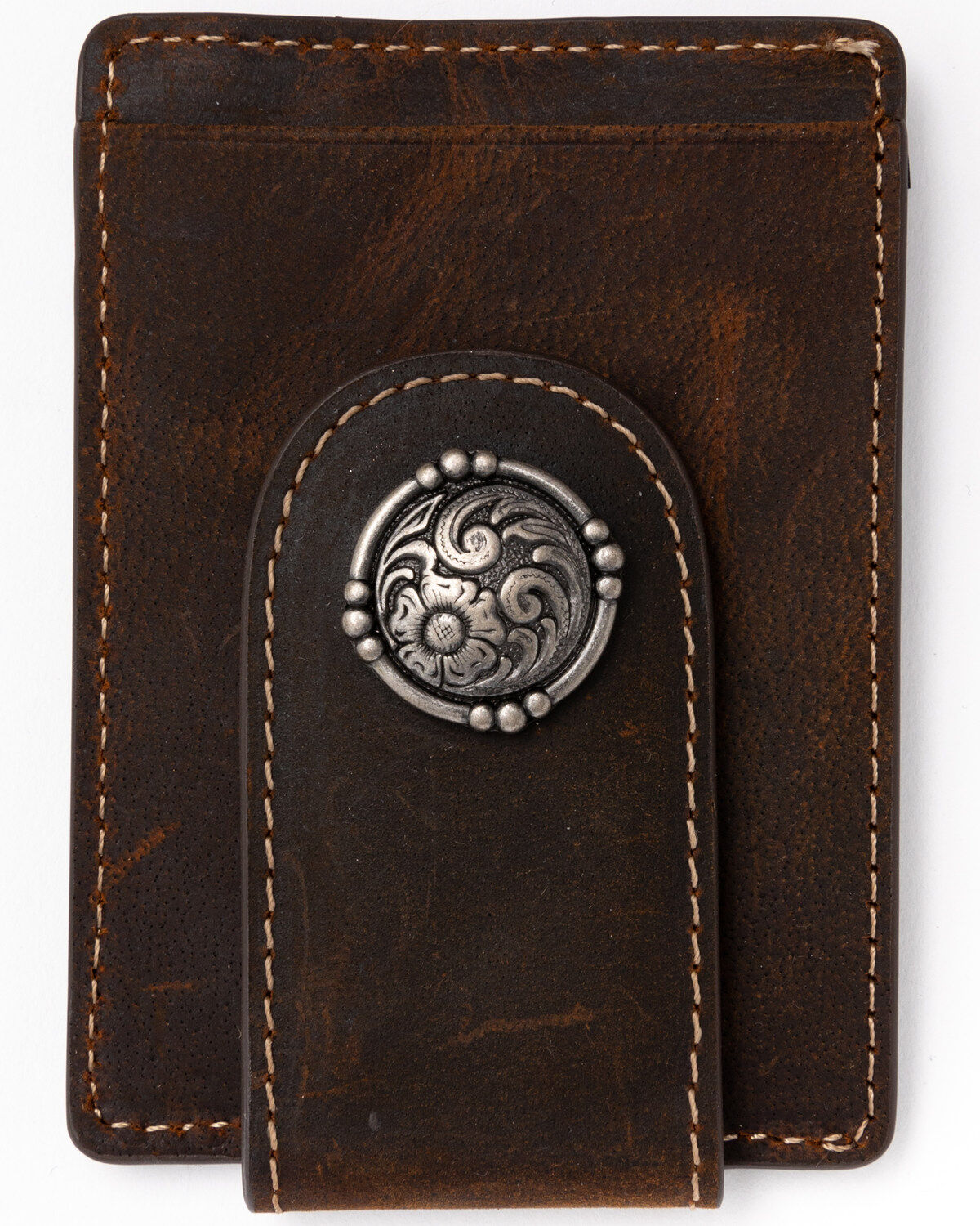 Men's Cody James Boot Stitch Money Clip Leather Wallet