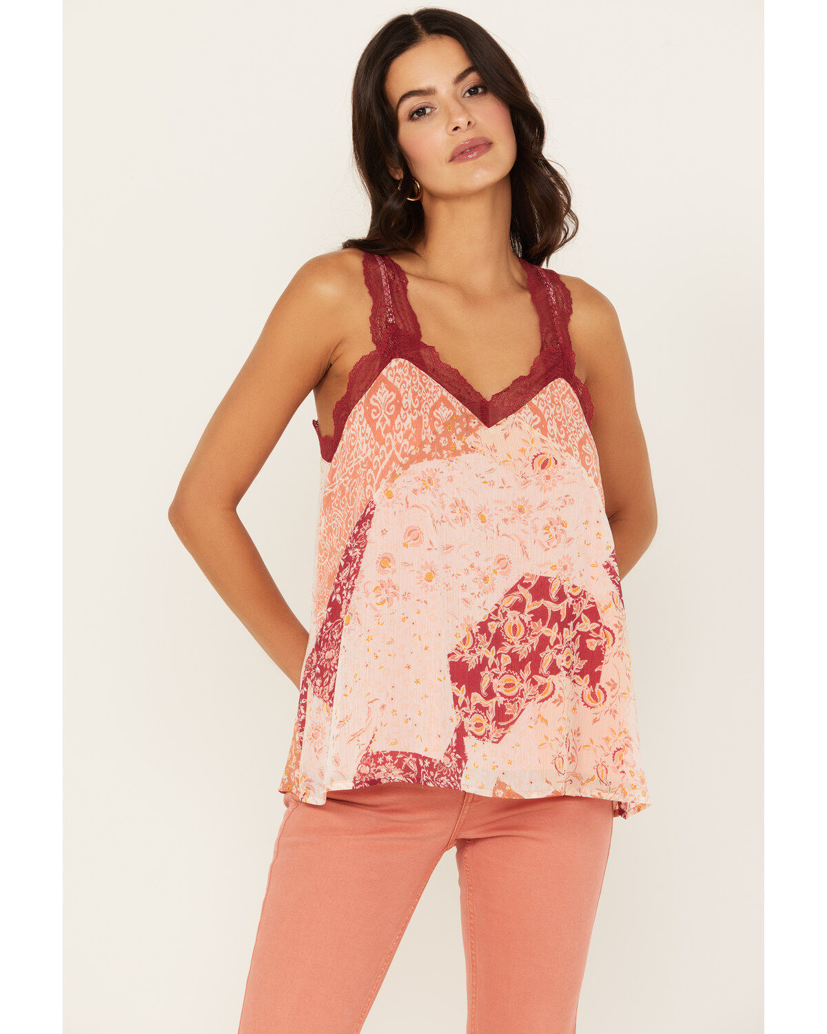 Women's Miss Me Floral Sleeveless Top