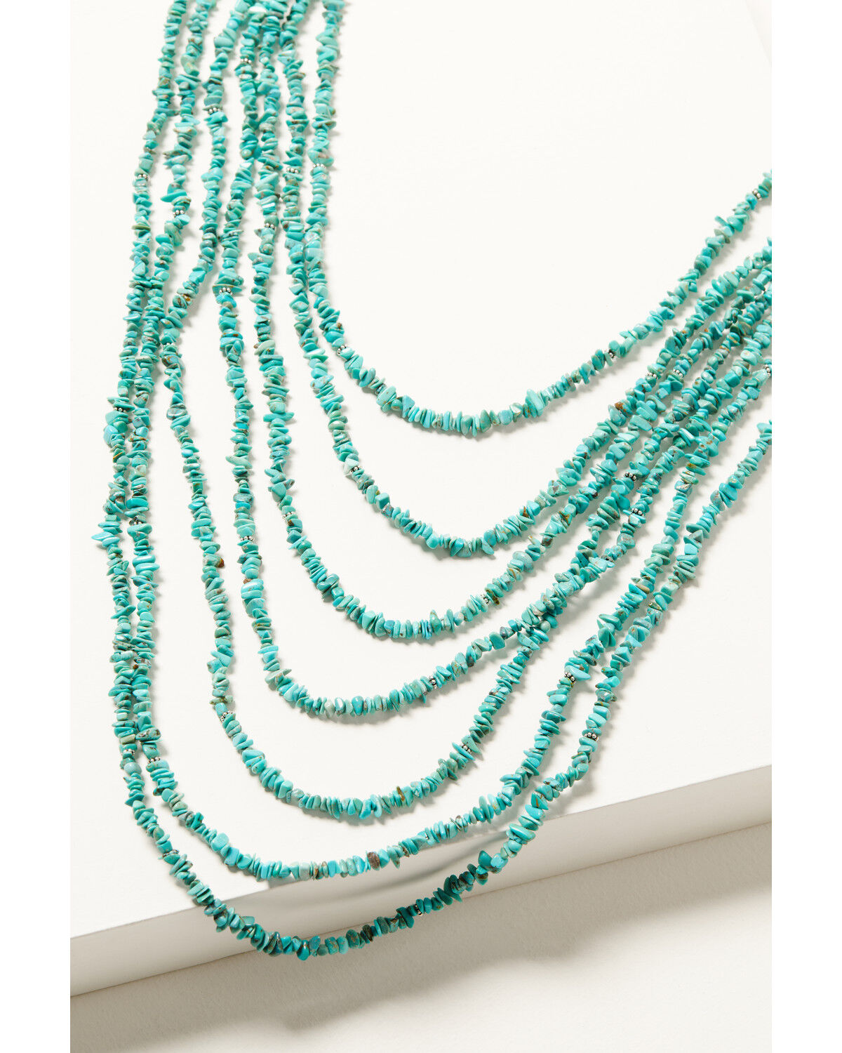 Women's Paige Wallace 7-Layer Turquoise Chip Bib Necklace