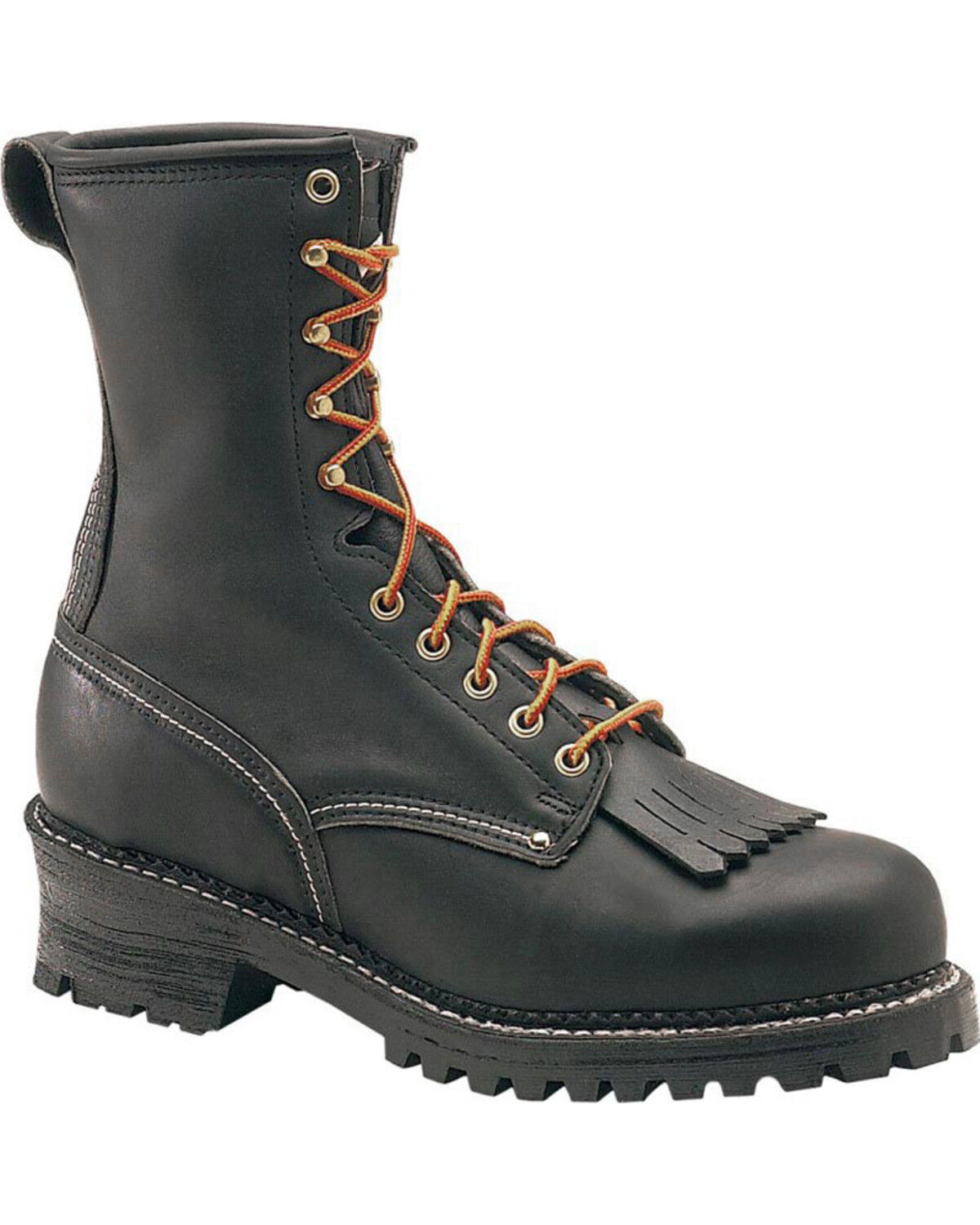 Men's Carolina Black Maple Logger Boots - Round Toe