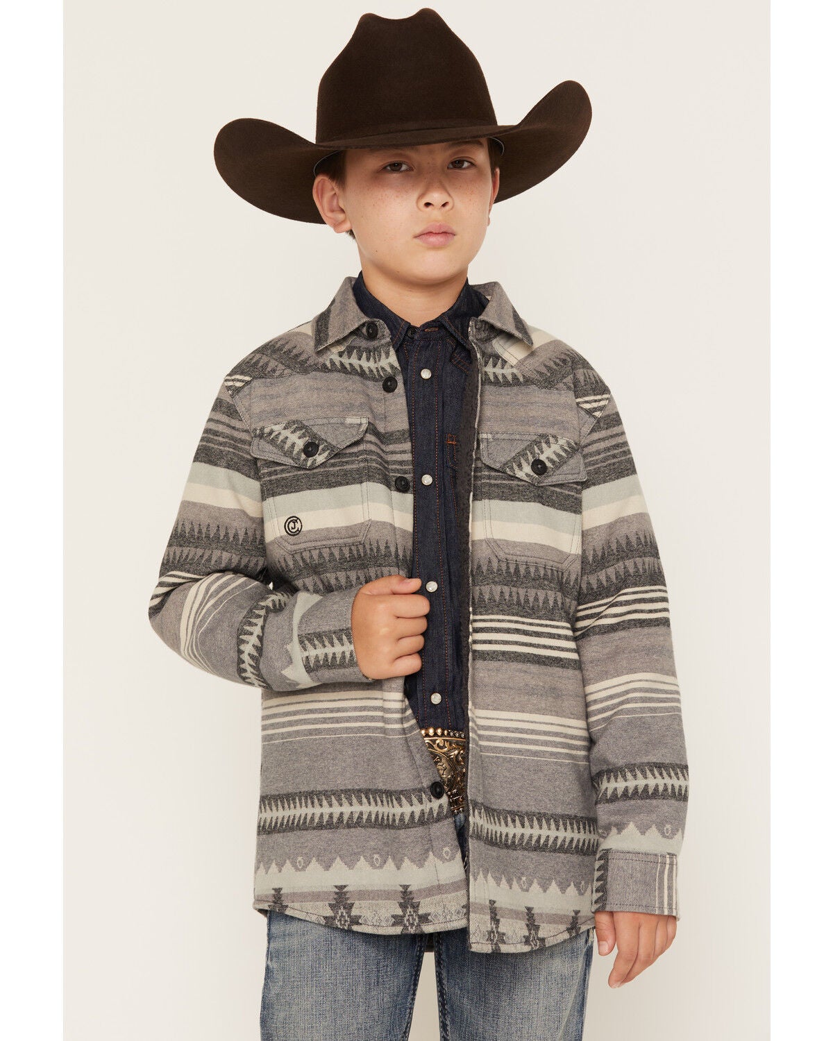 Boys' Cody James Cowpoke Serape Striped Shirt Jacket