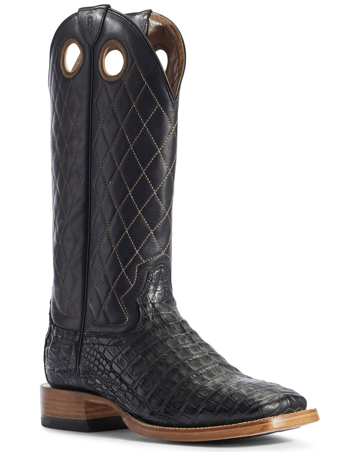 Men's Ariat Caiman Belly Western Boots - Broad Square Toe