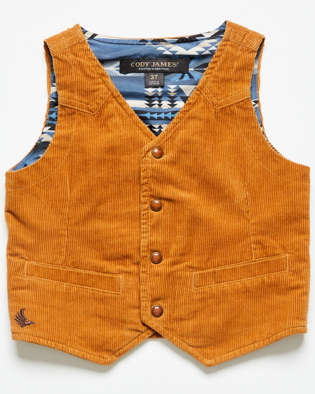 Boys' Cody James Toddler William Corduroy Snap Vest