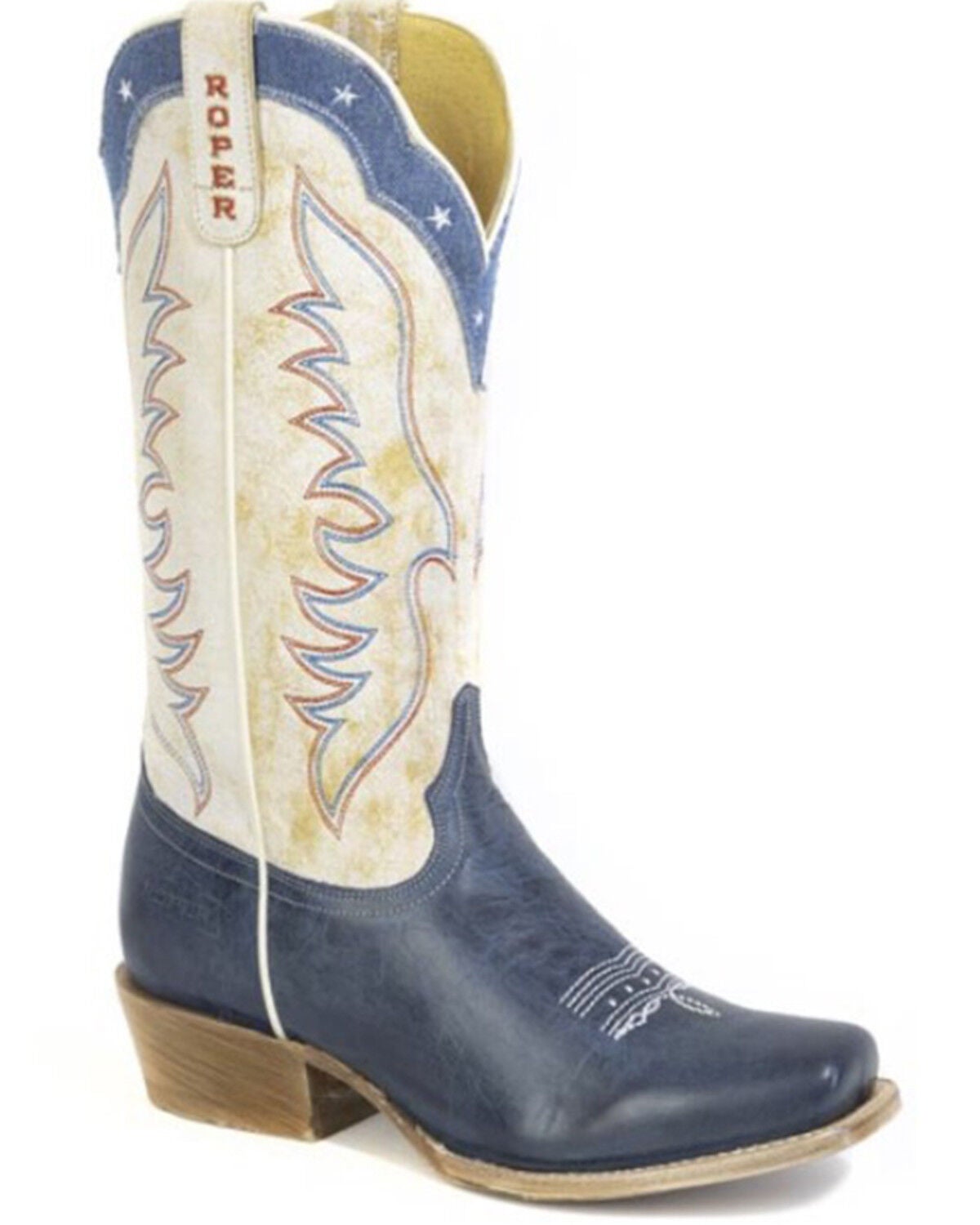 Women's Roper Americana Blue Western Boots - Square Toe