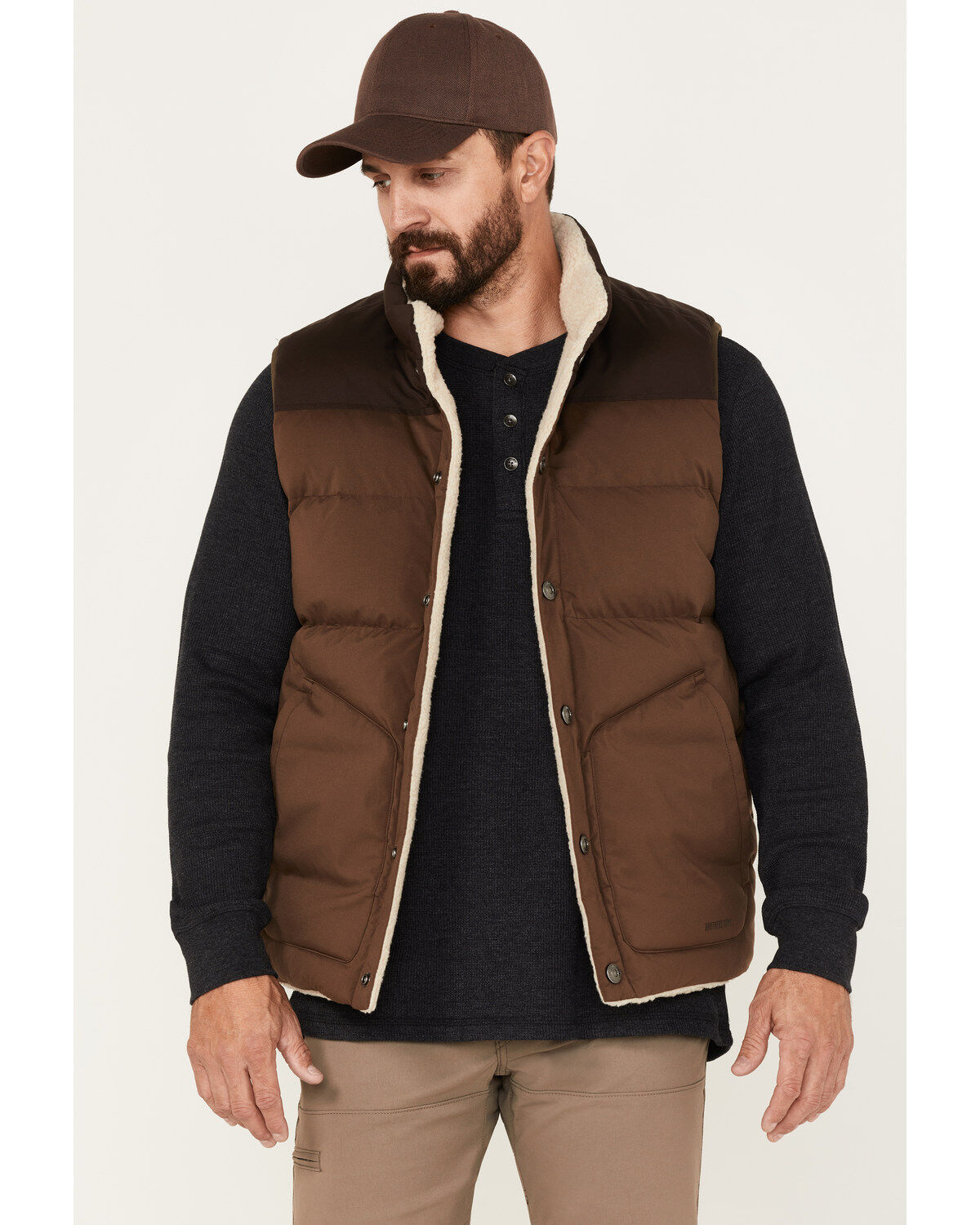 Men's Brothers and Sons Reversible Sherpa Down Vest