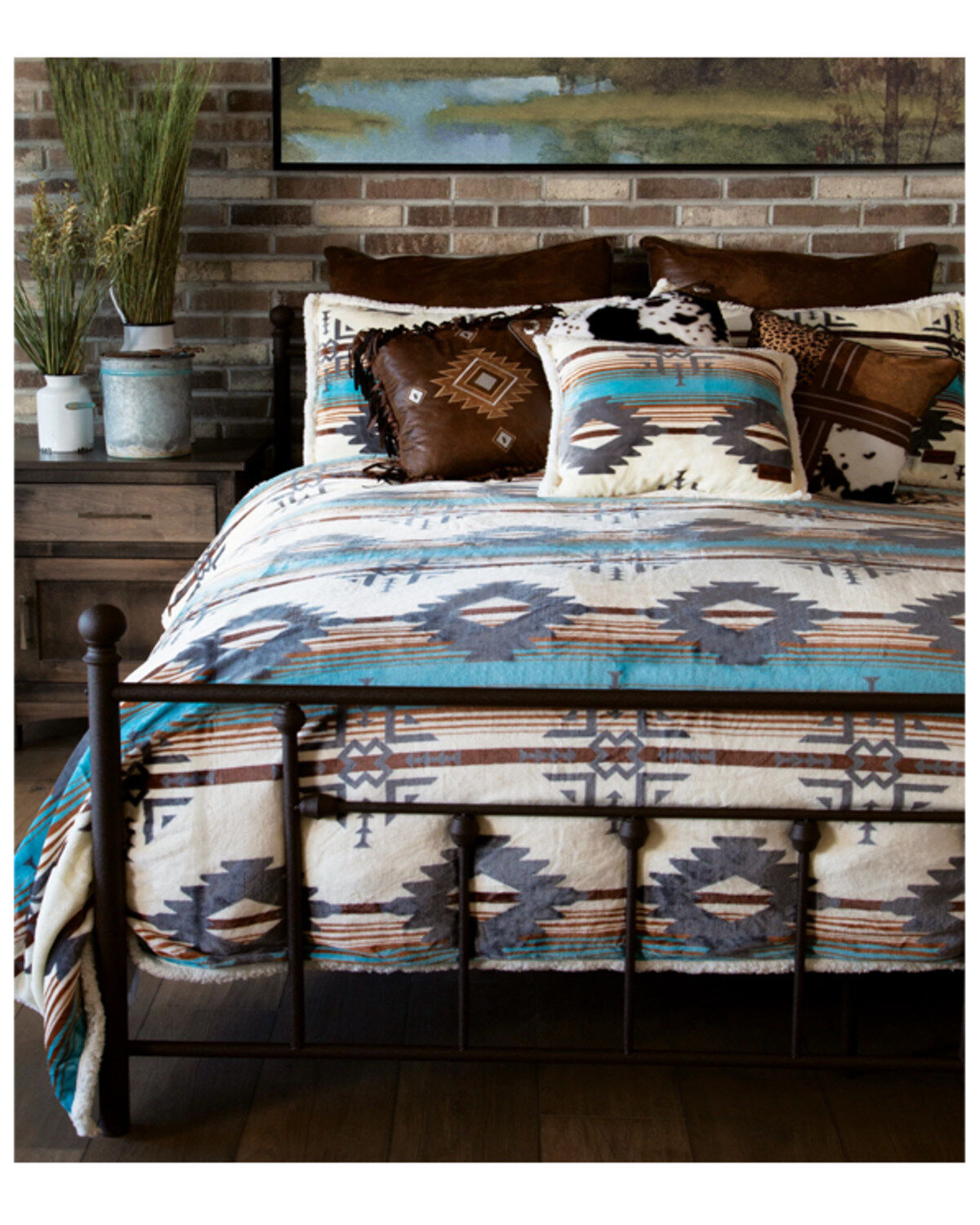 Wrangler Lone Mountain Plush Sherpa Bedspread Set - Queen