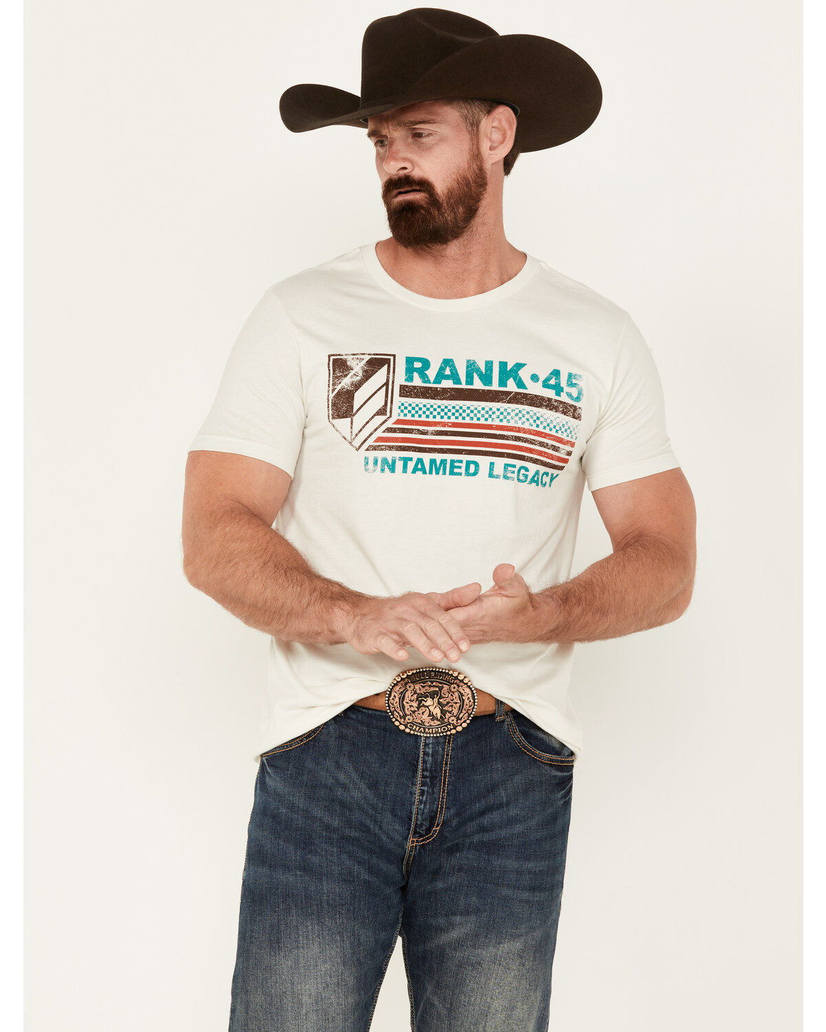 Men's RANK 45 Untamed Logo Short Sleeve Graphic T-Shirt